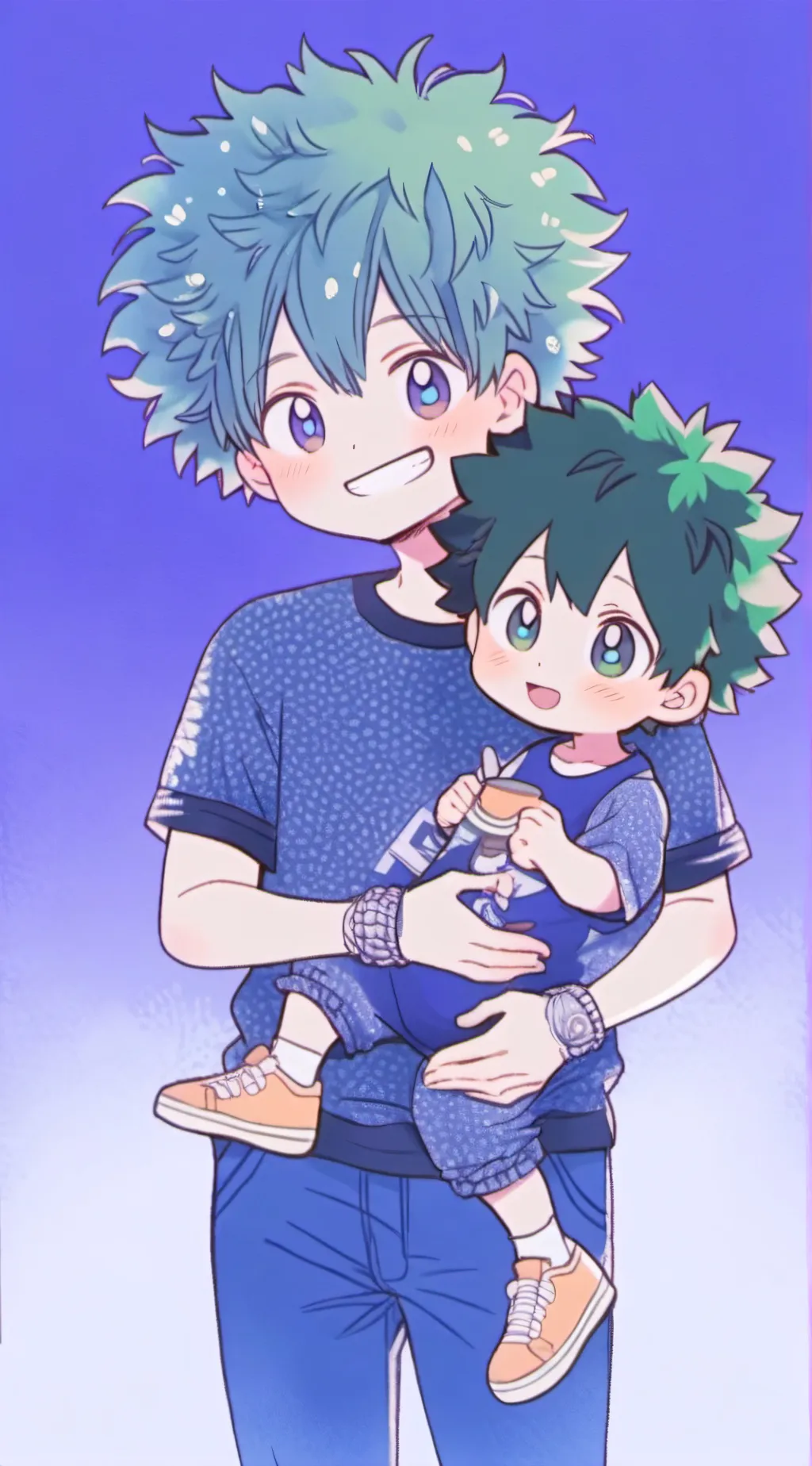 ai character: deku×bakugo background