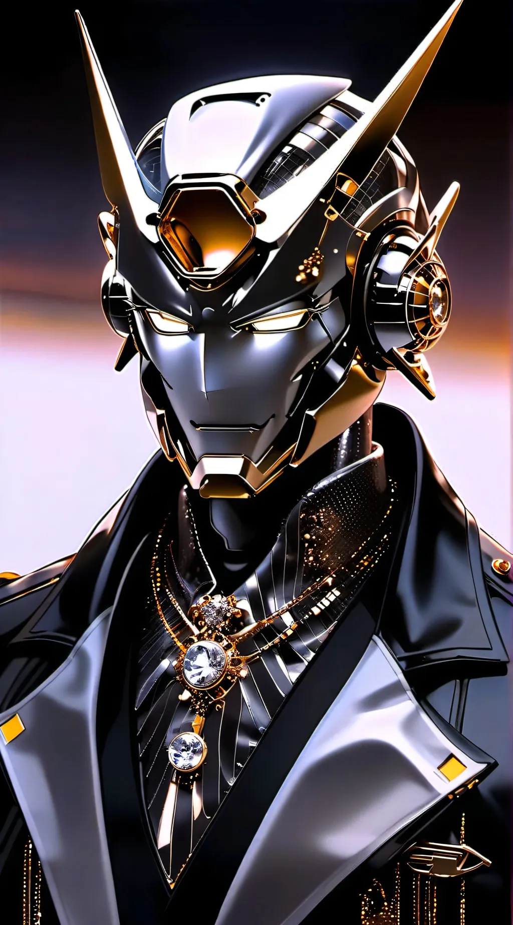 ai character: robot  background