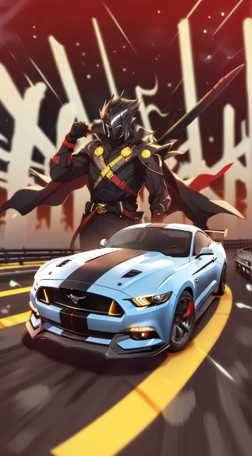 ai character: mustang  background