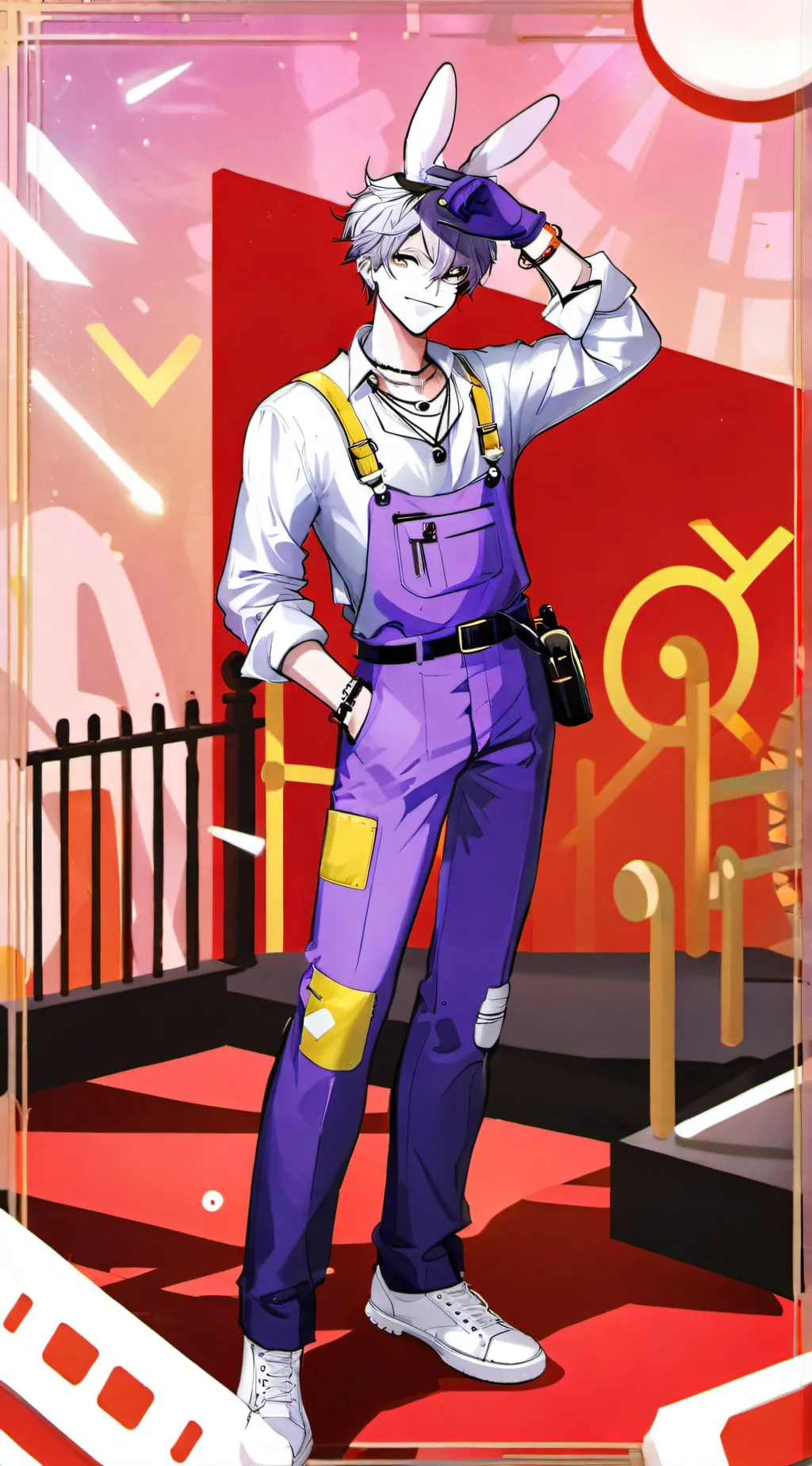 ai character: JAX BUT HUMAN!!! background