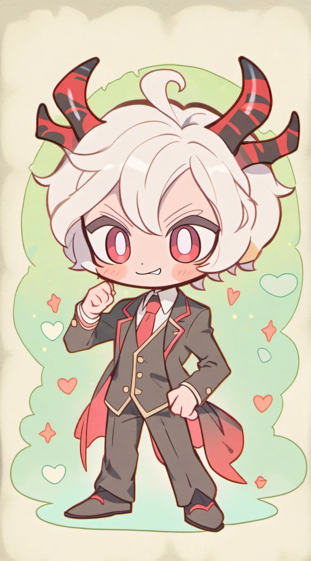 ai character: vox alastor Lucife background