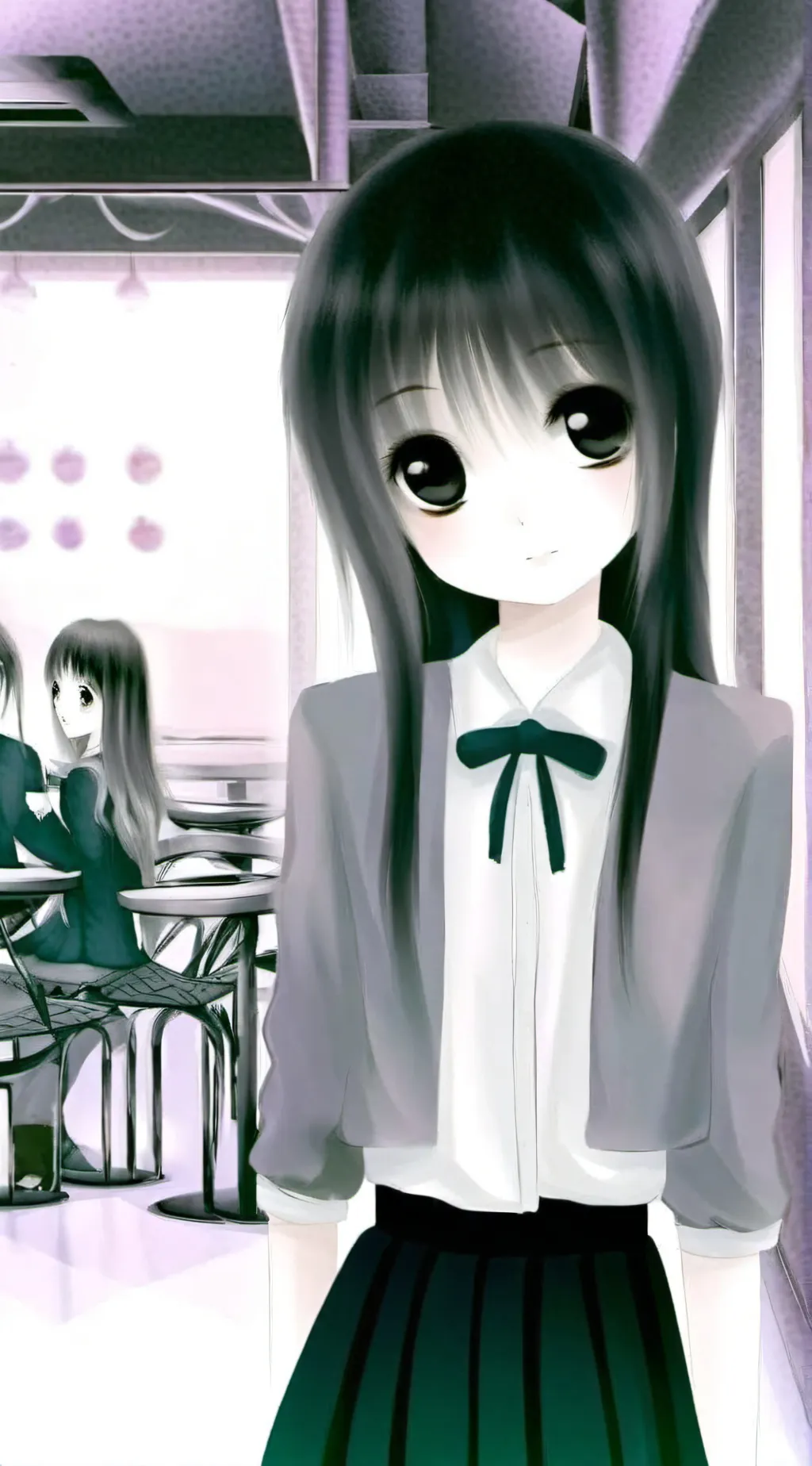 ai character: Sachiko...  background