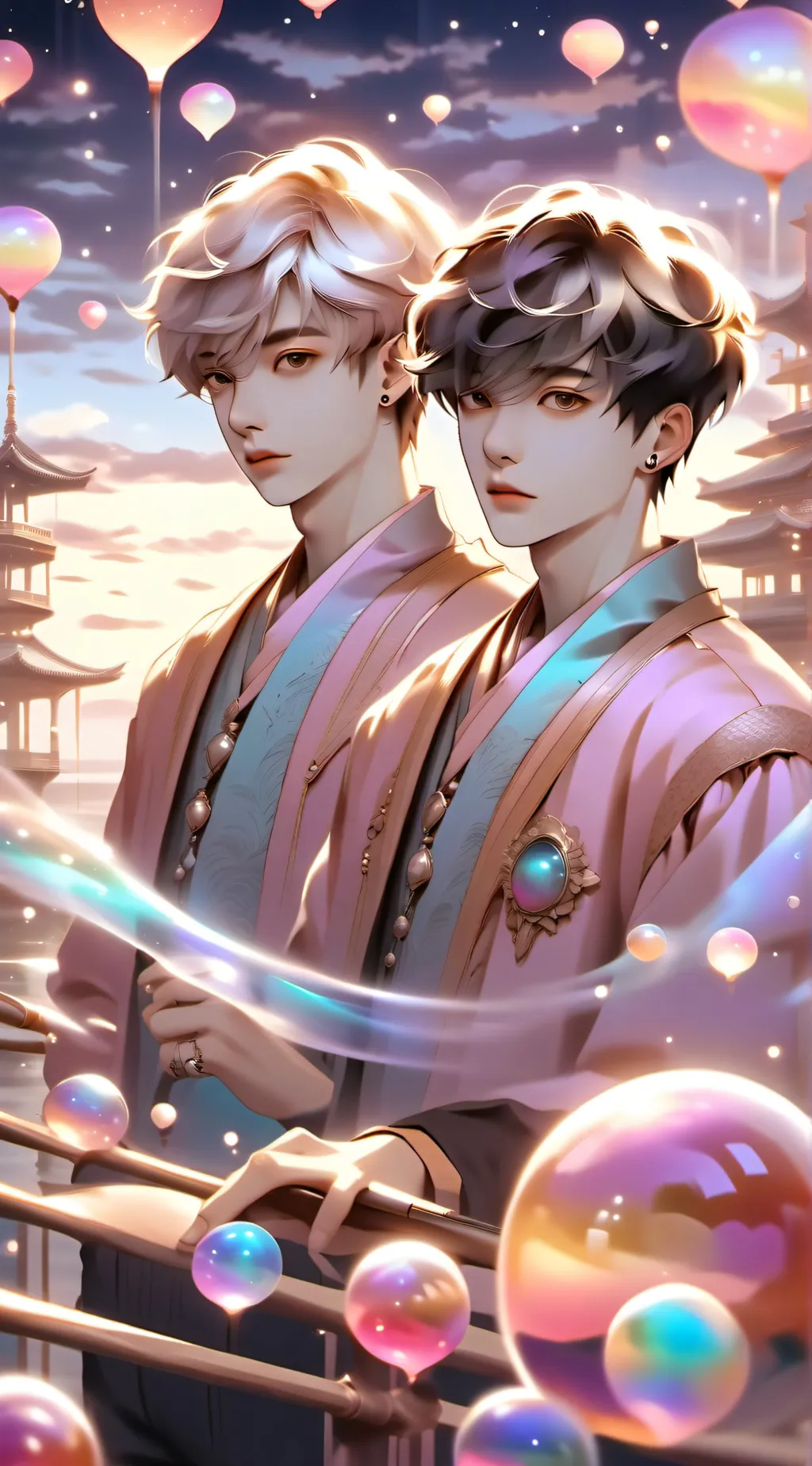 ai character: Sam and Colby  background