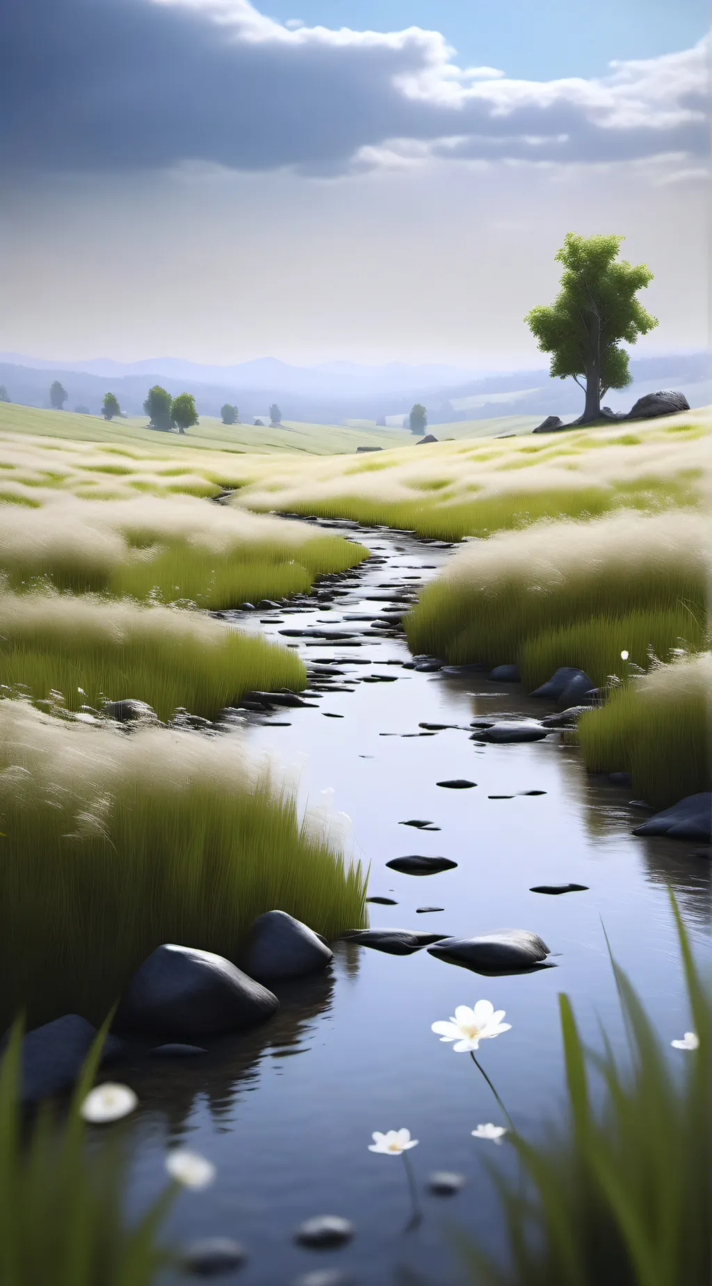 ai character: grass..  background