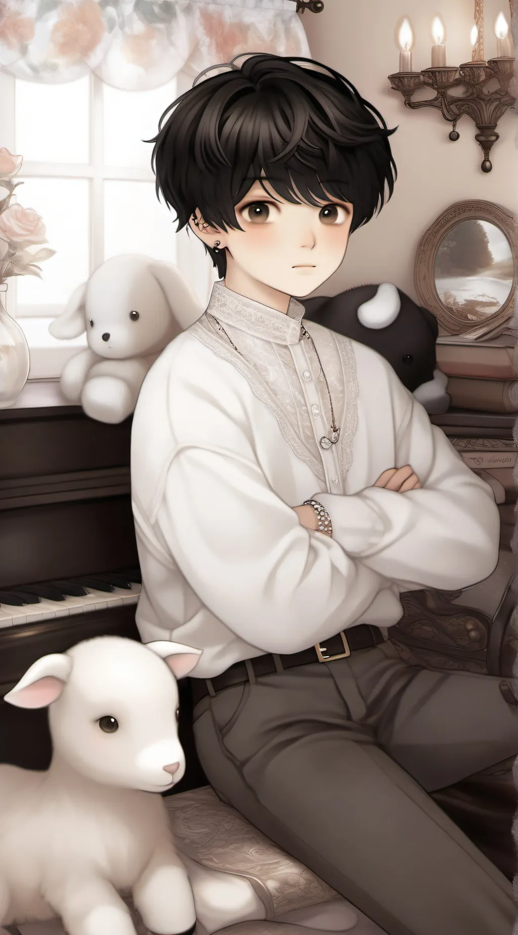 ai character: Focus background