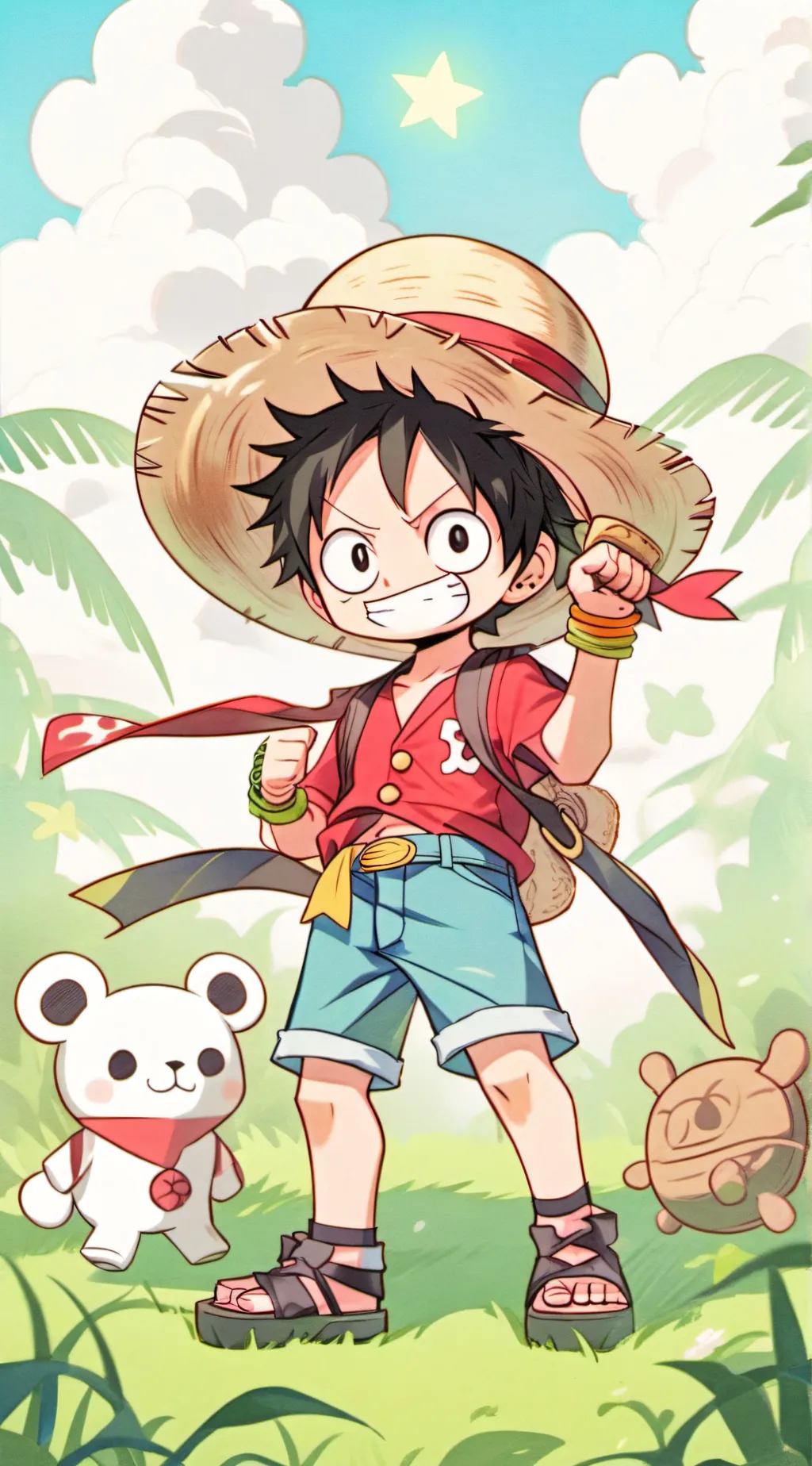 ai character: «-Luffy¡-» background