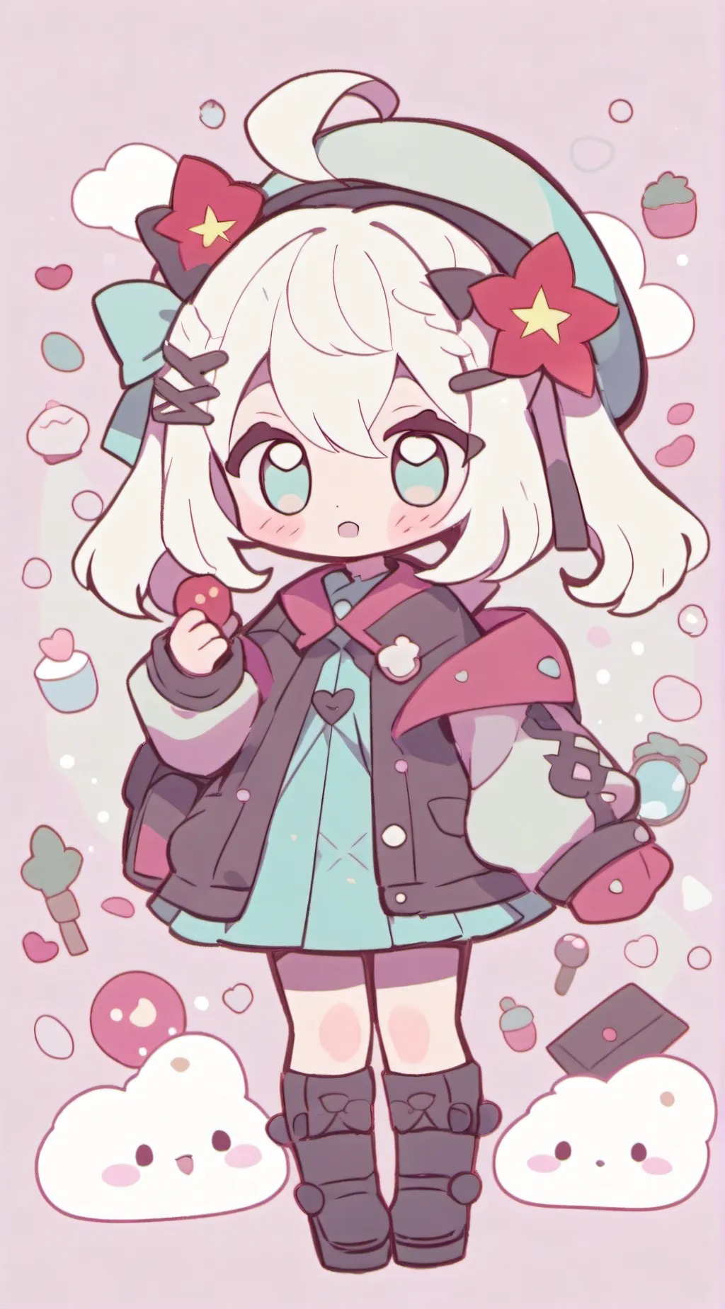 ai character: berry background