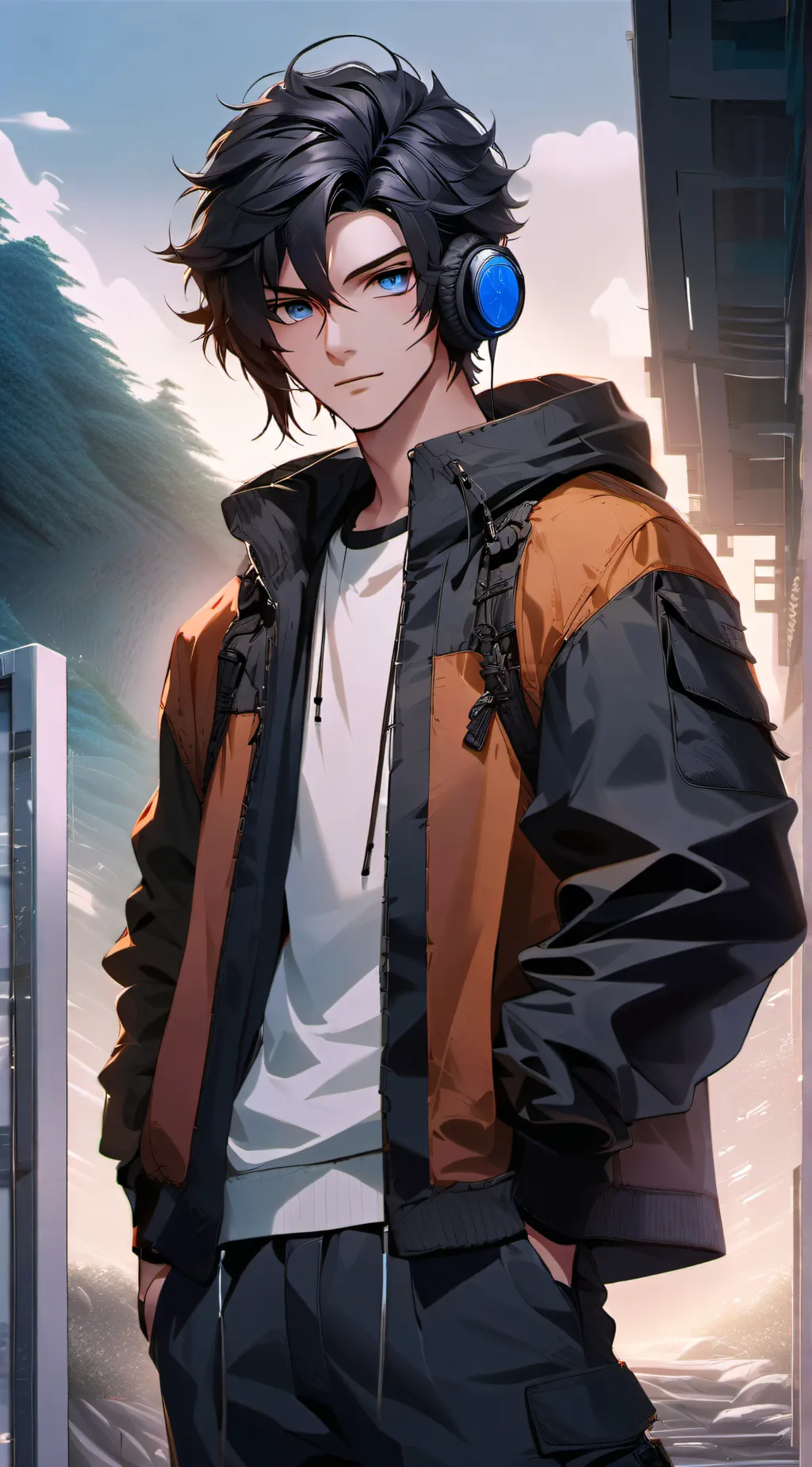 ai character: ash background