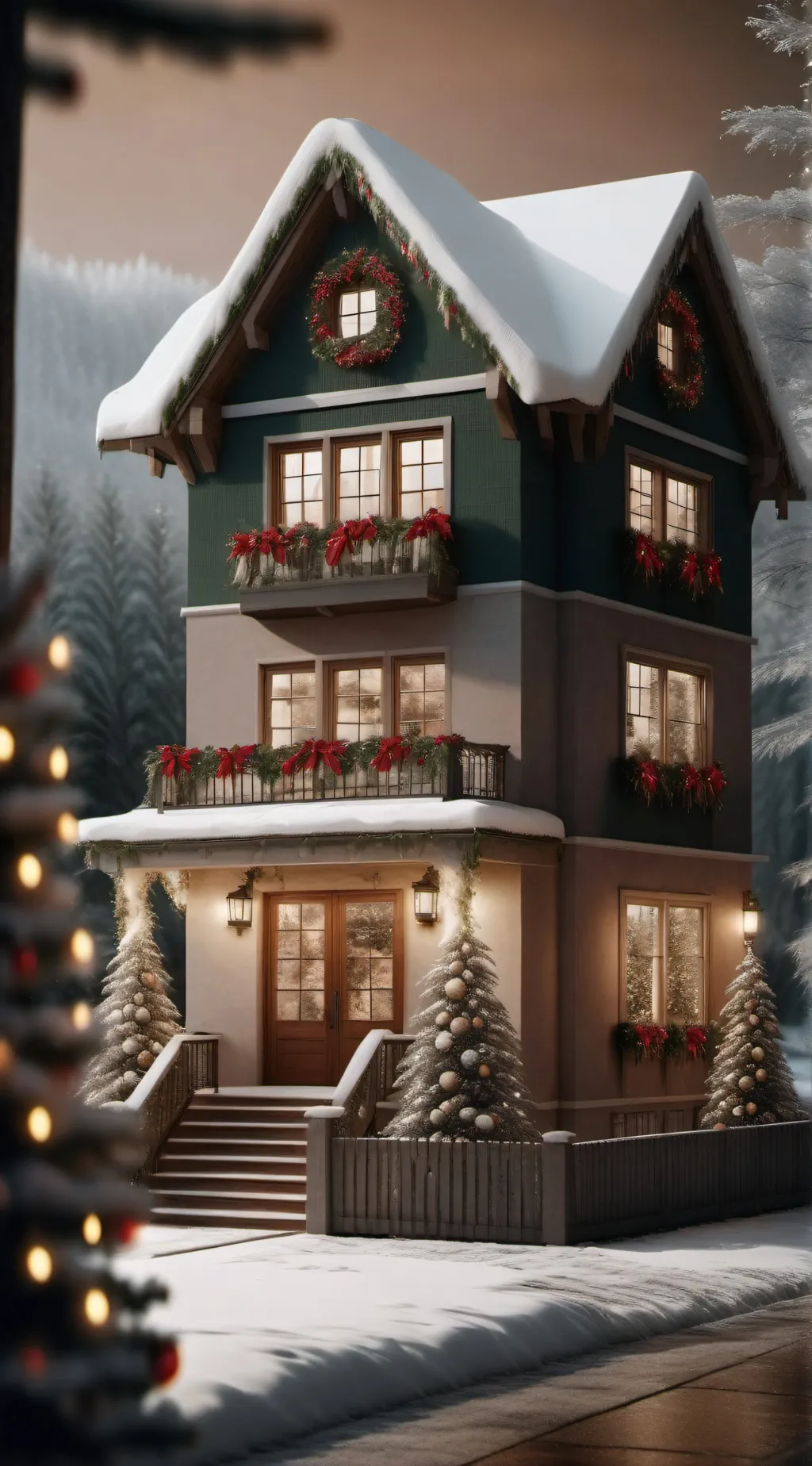 ai character: HH CHRISTMAS!!! background