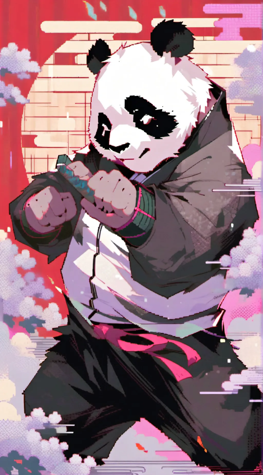 ai character: Kung fu panda (Po! background