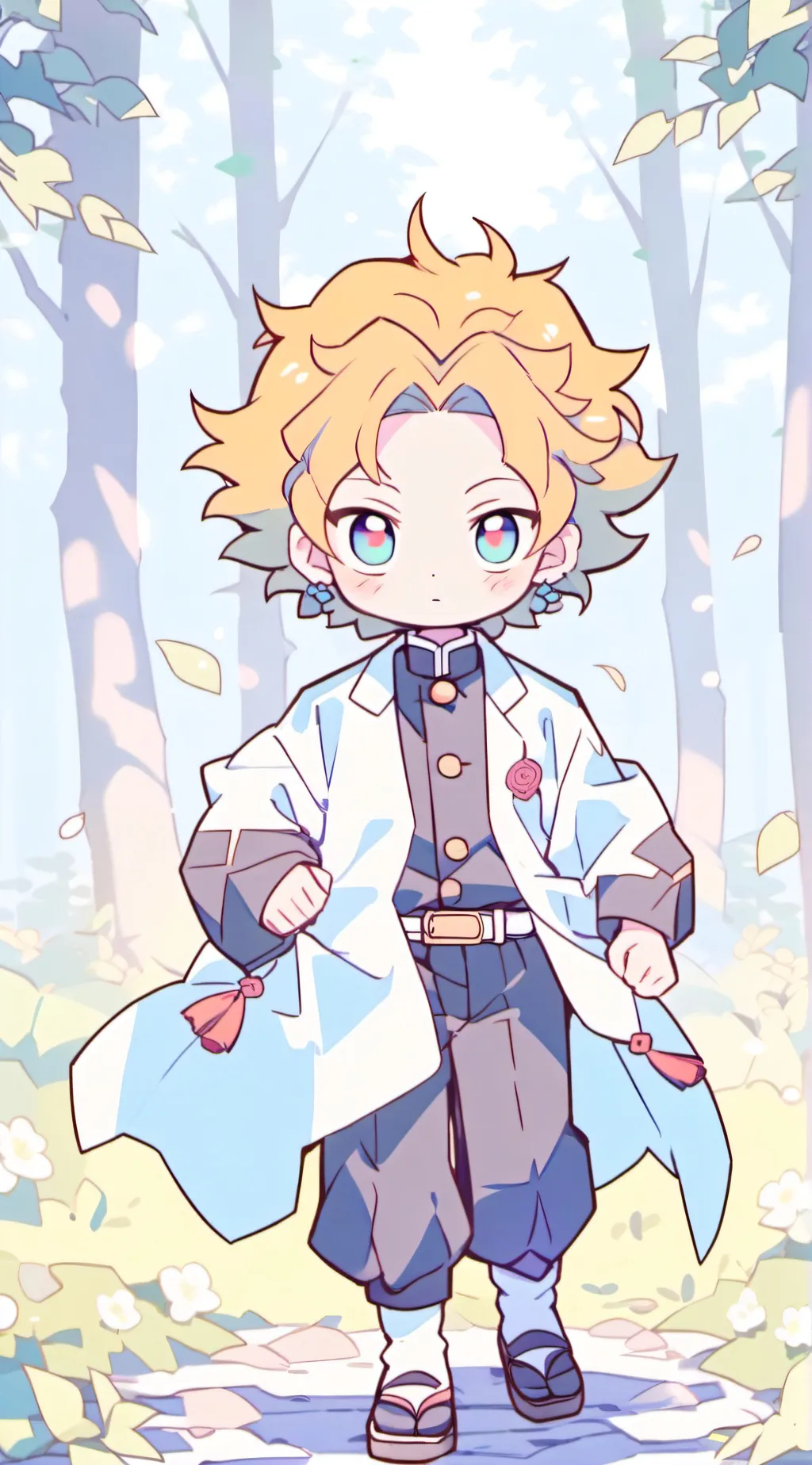 ai character: rengoku x tanjiro background