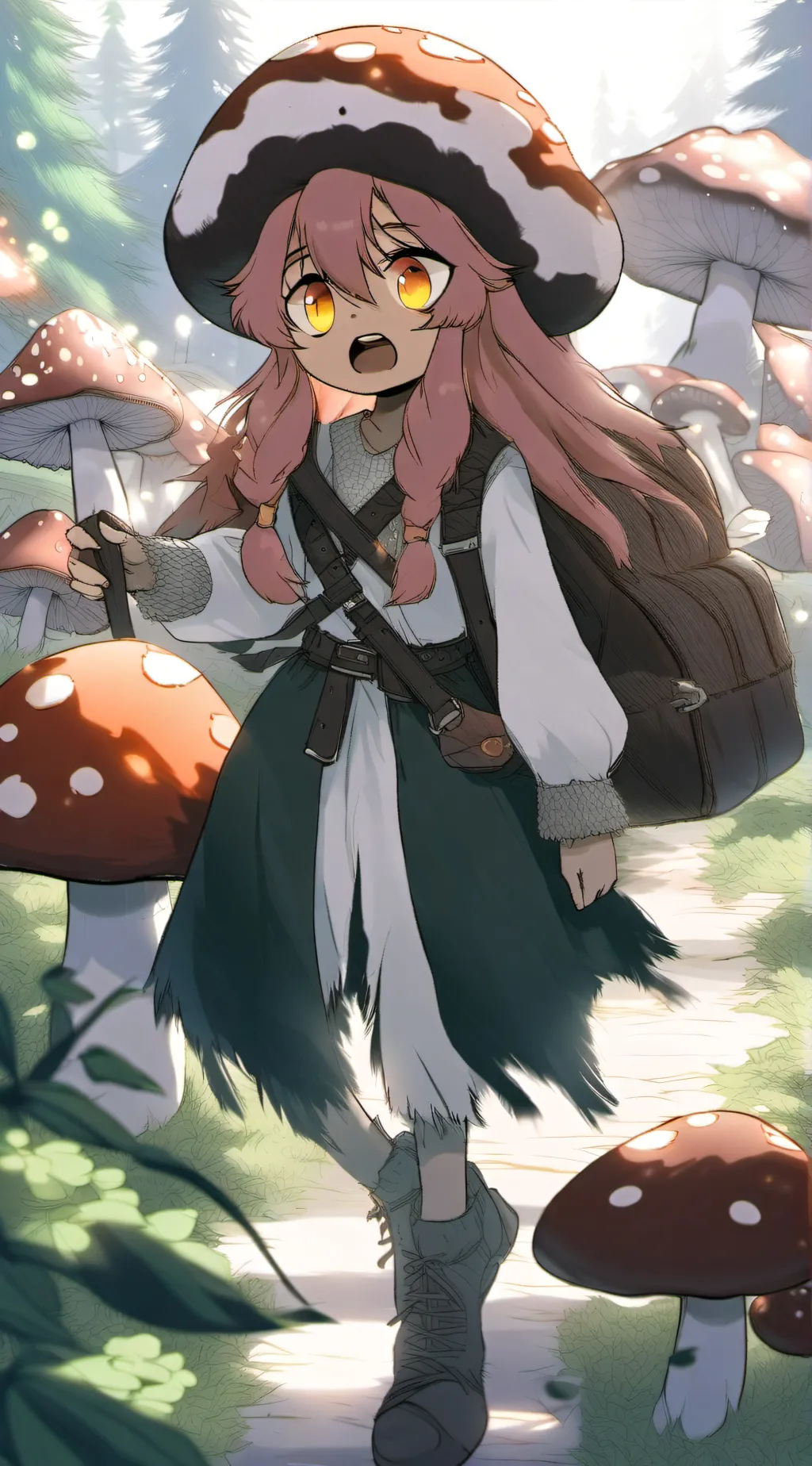 ai character: mushroom 🍄 background