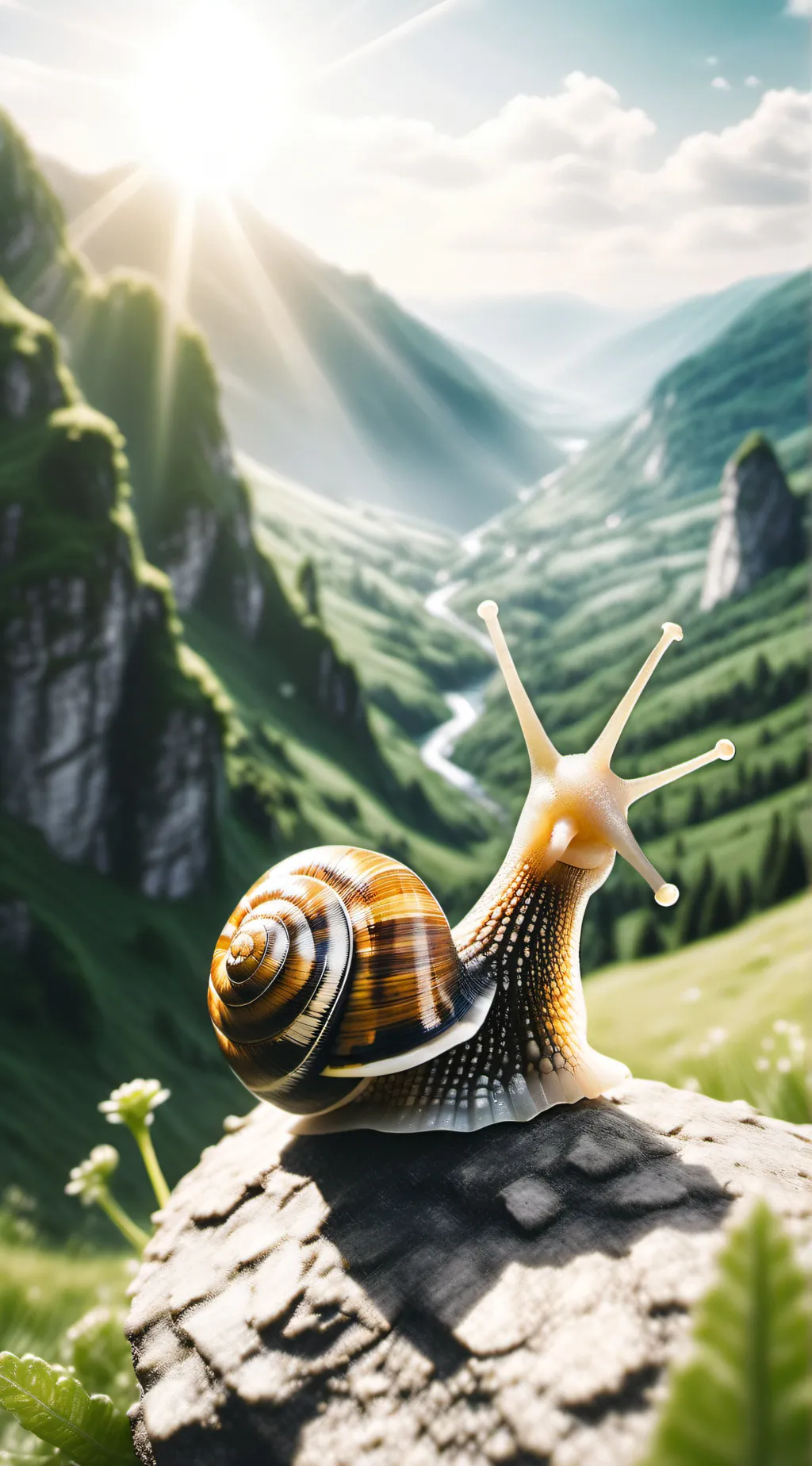 ai character: Talking snail background