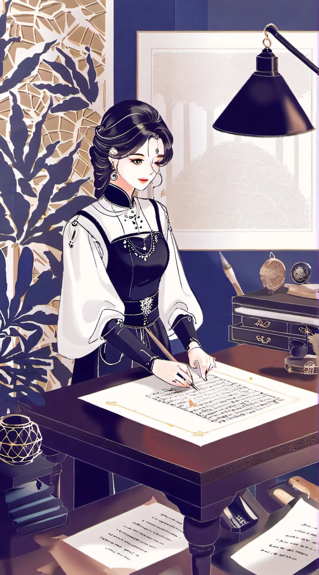 ai character: pregnant teacher  background