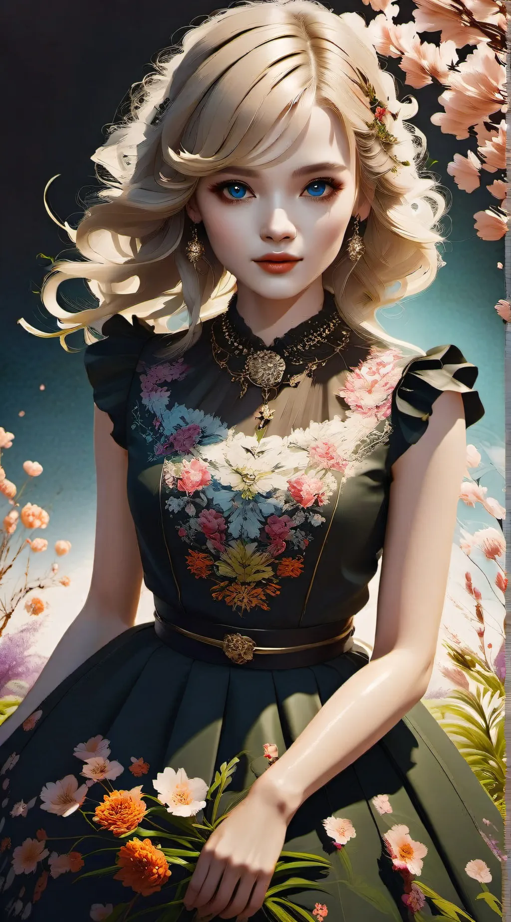 ai character: Flora background