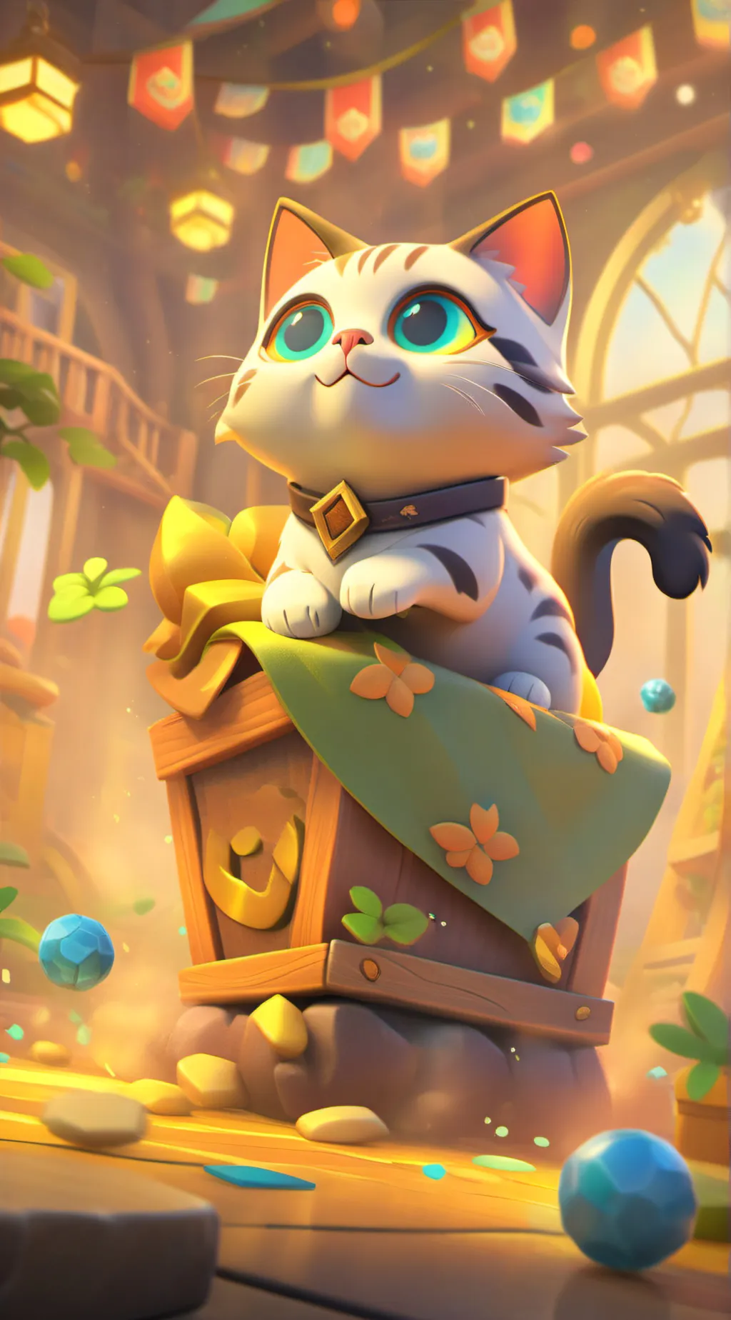 ai character: Little kitty background