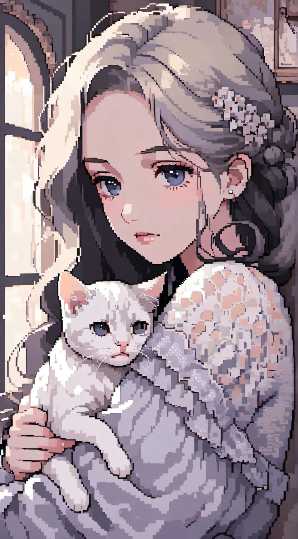 ai character: ~Grace & kitty~ background