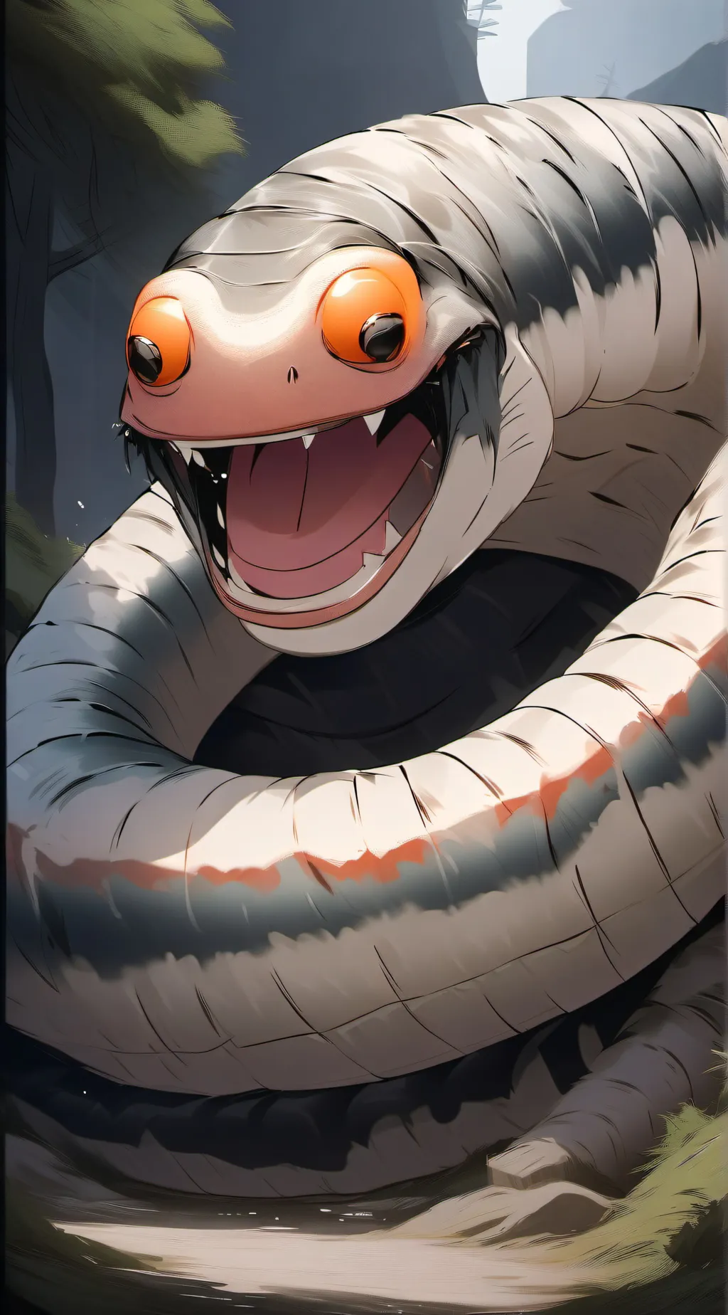 ai character: worm background