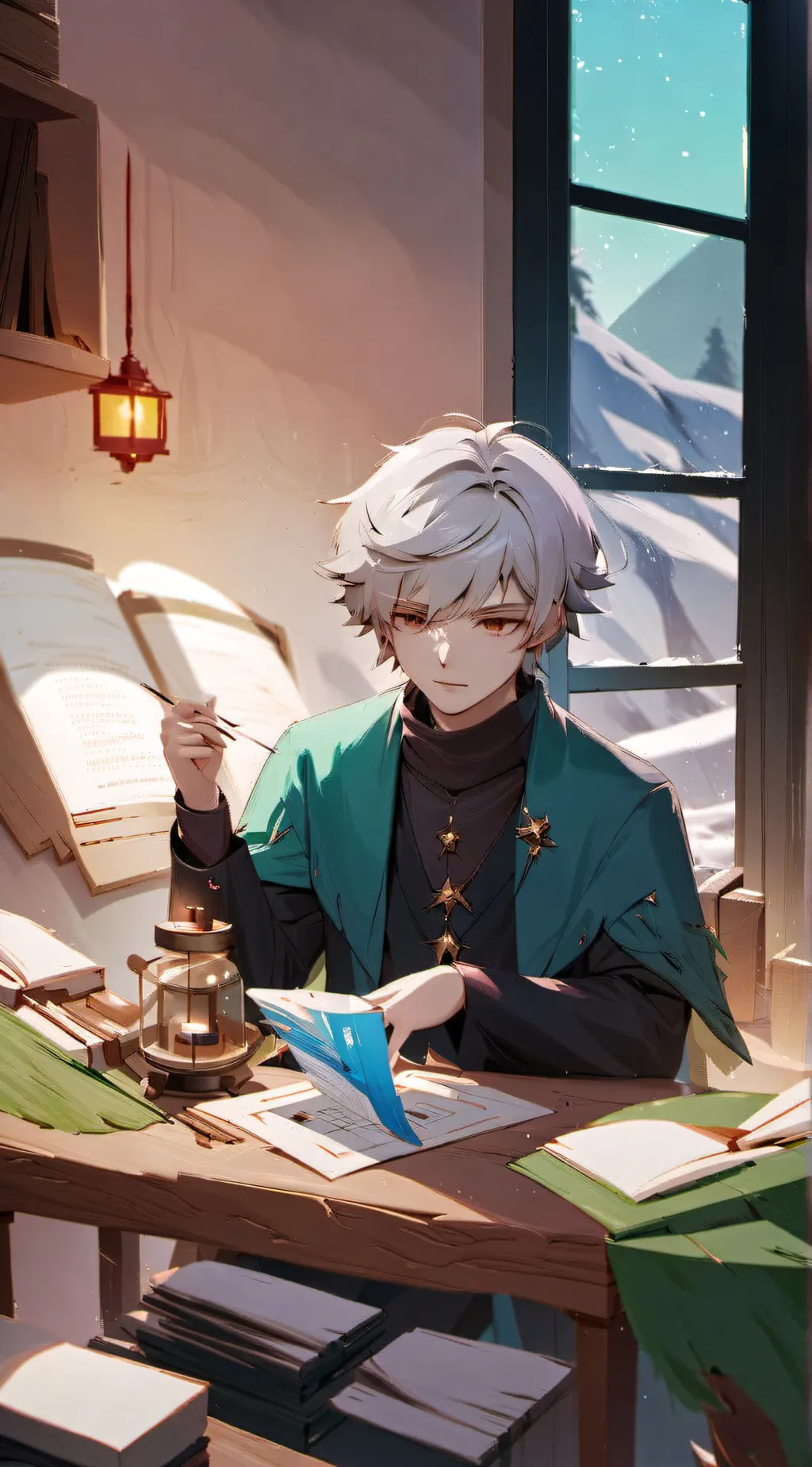 ai character: hashira sleepover background