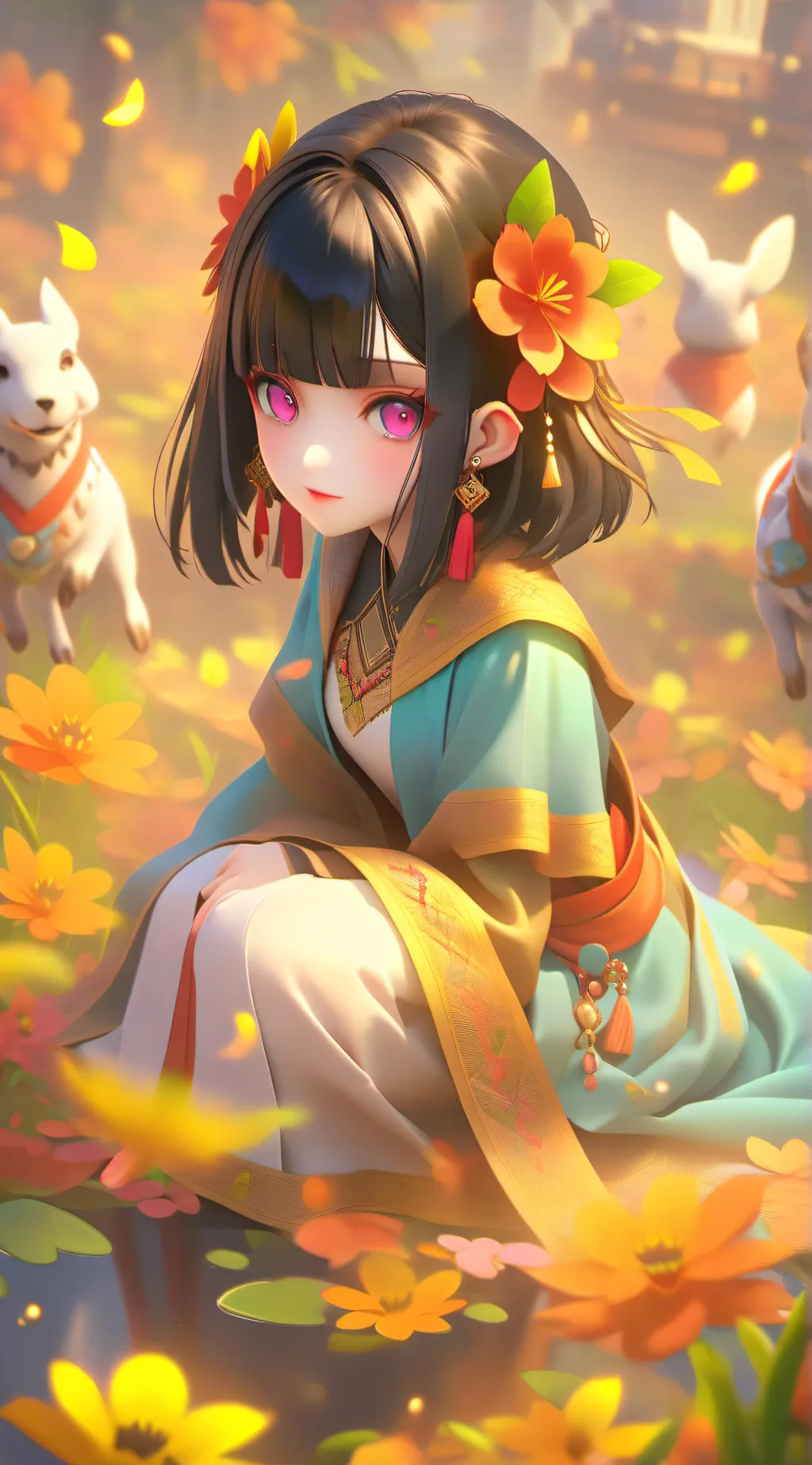 ai character: 💛mika🧡 background