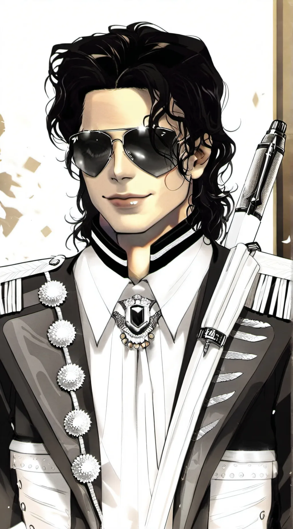 ai character: Michael Jackson  background