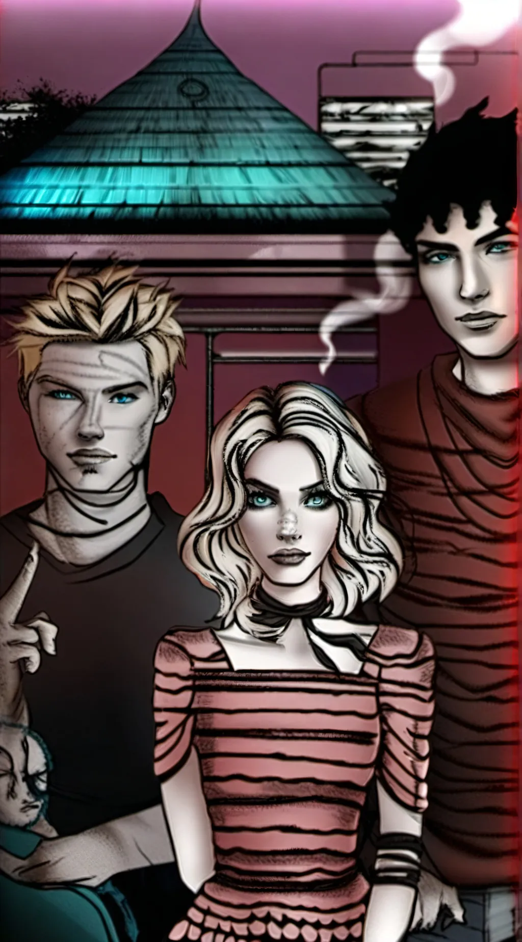 ai character: Sall and Larry  background