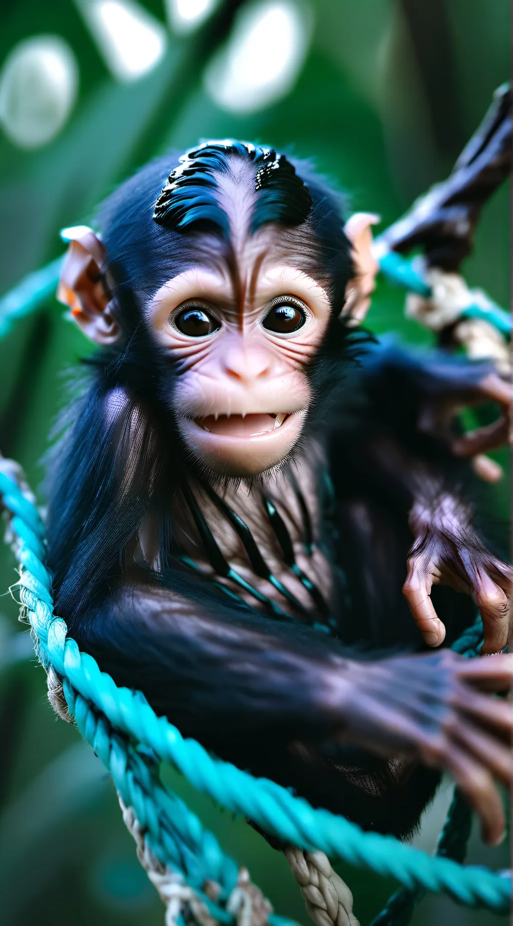 ai character: cute monkey background