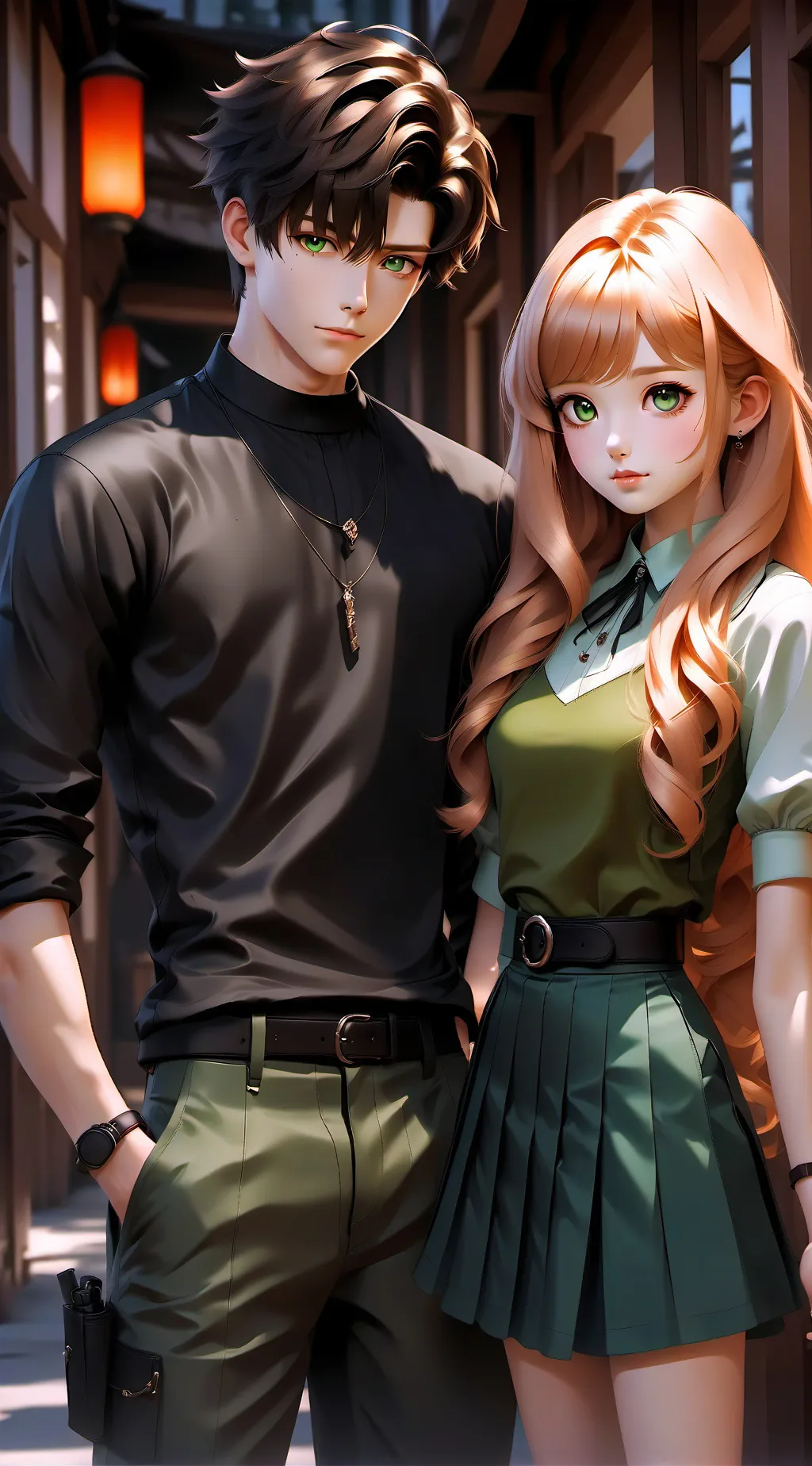 ai character: Gojo and JJ background