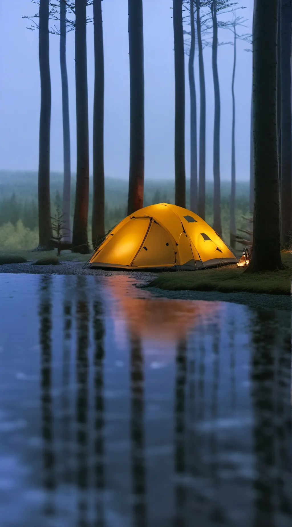 ai character: Hh camping  background