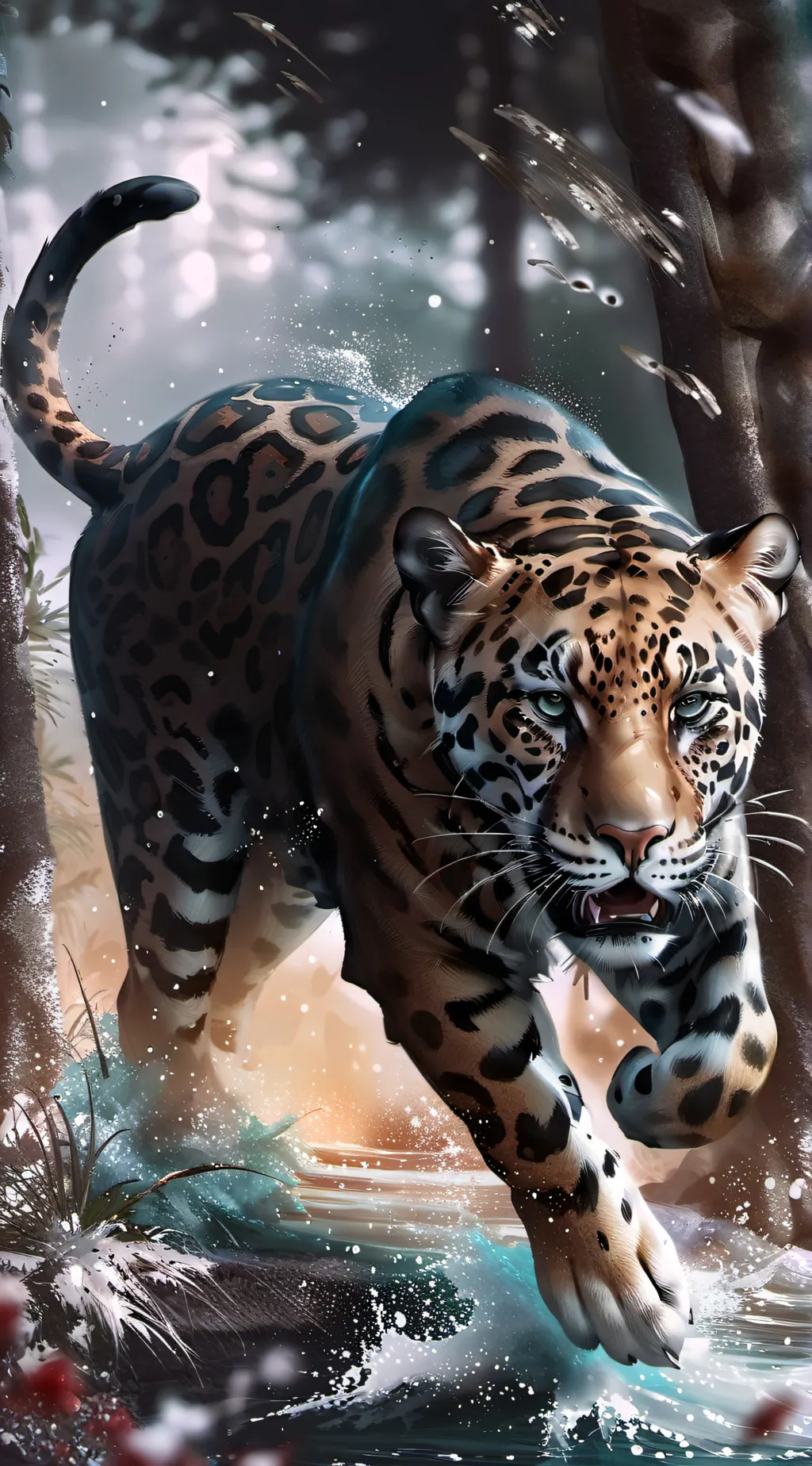 ai character: Jaguar hunt background