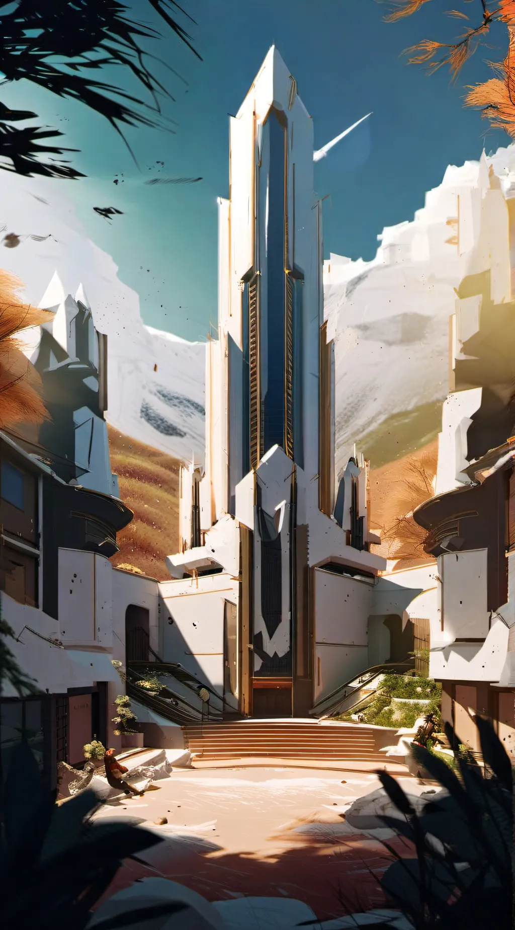 ai character: Bujr kalifa background