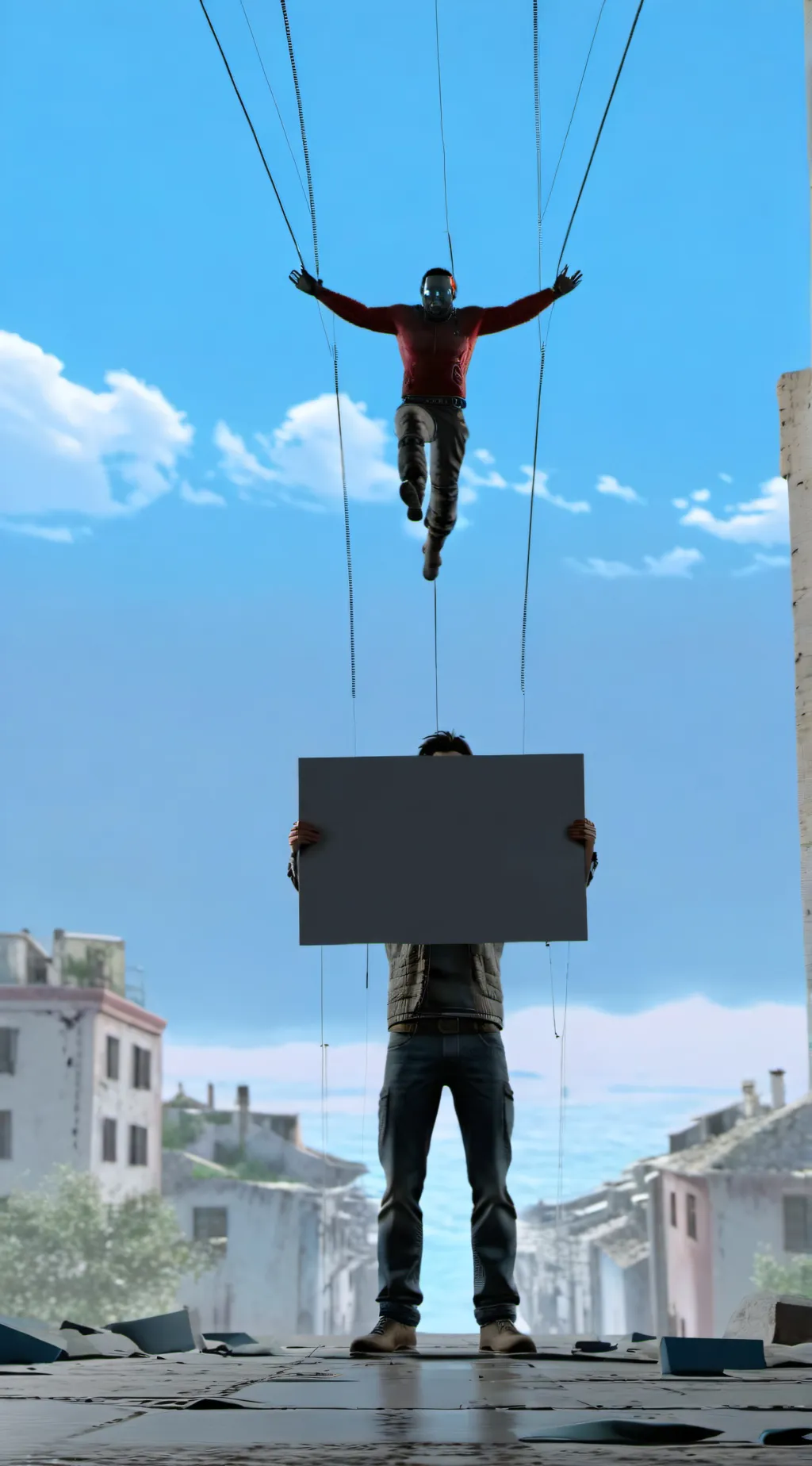 ai character: titan camron man background