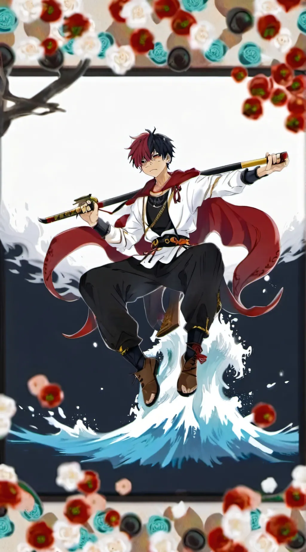 ai character: Shoto todoroki background