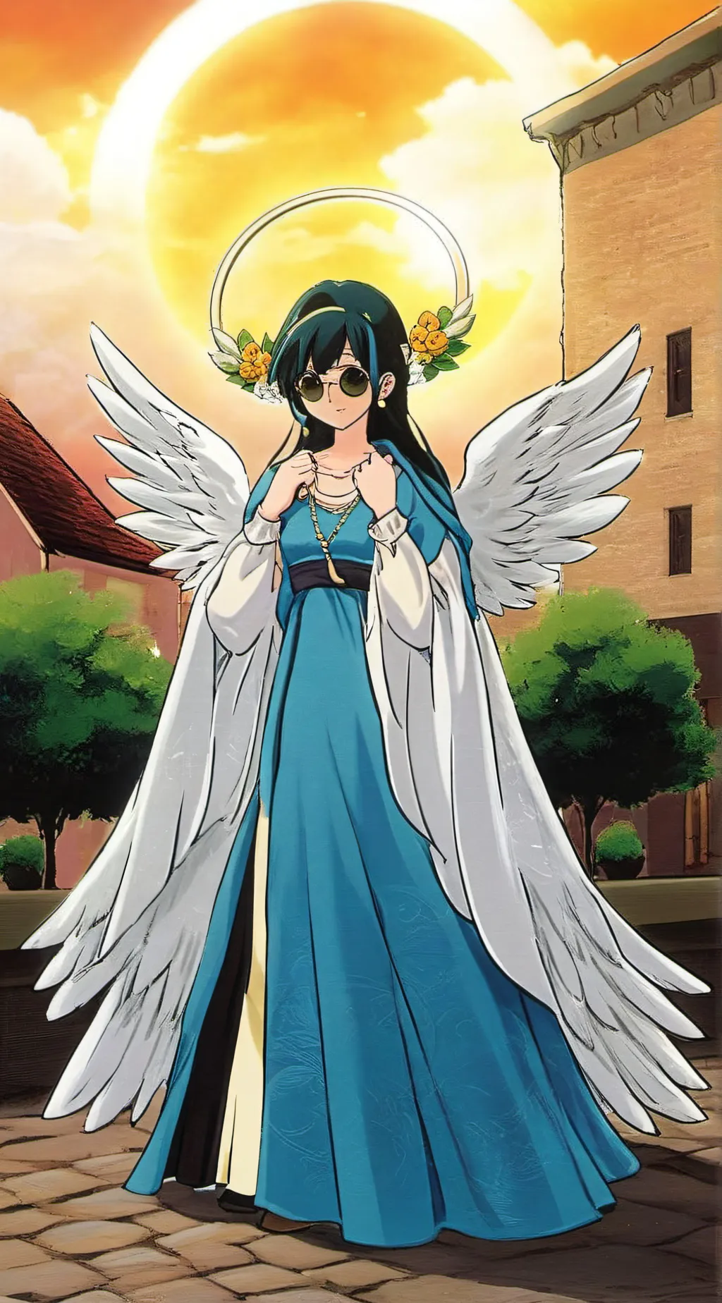 ai character: The angel background