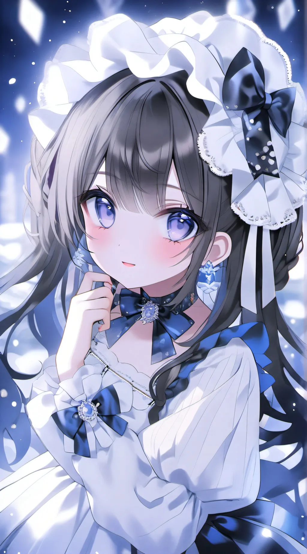 ai character: lilac background