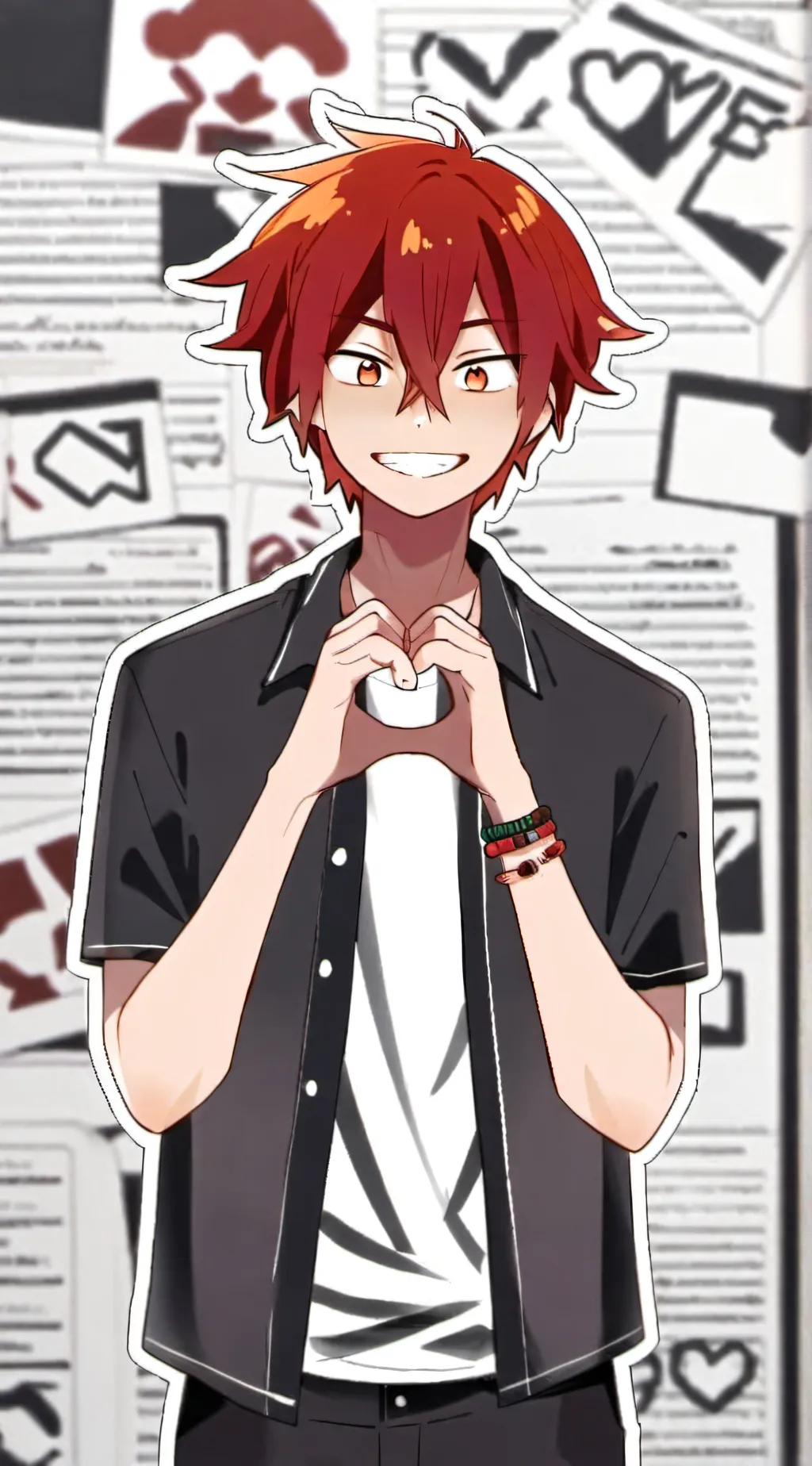 ai character: Kirishima Eijirou  background