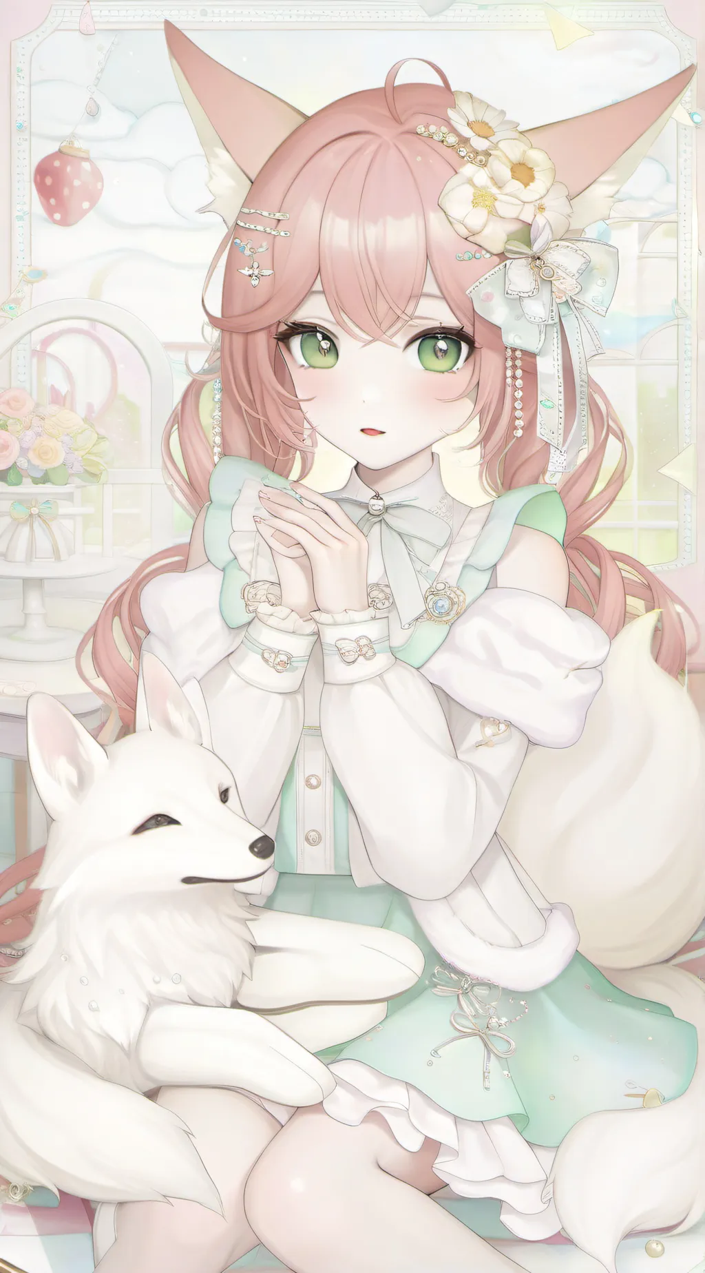 ai character: Foxy background