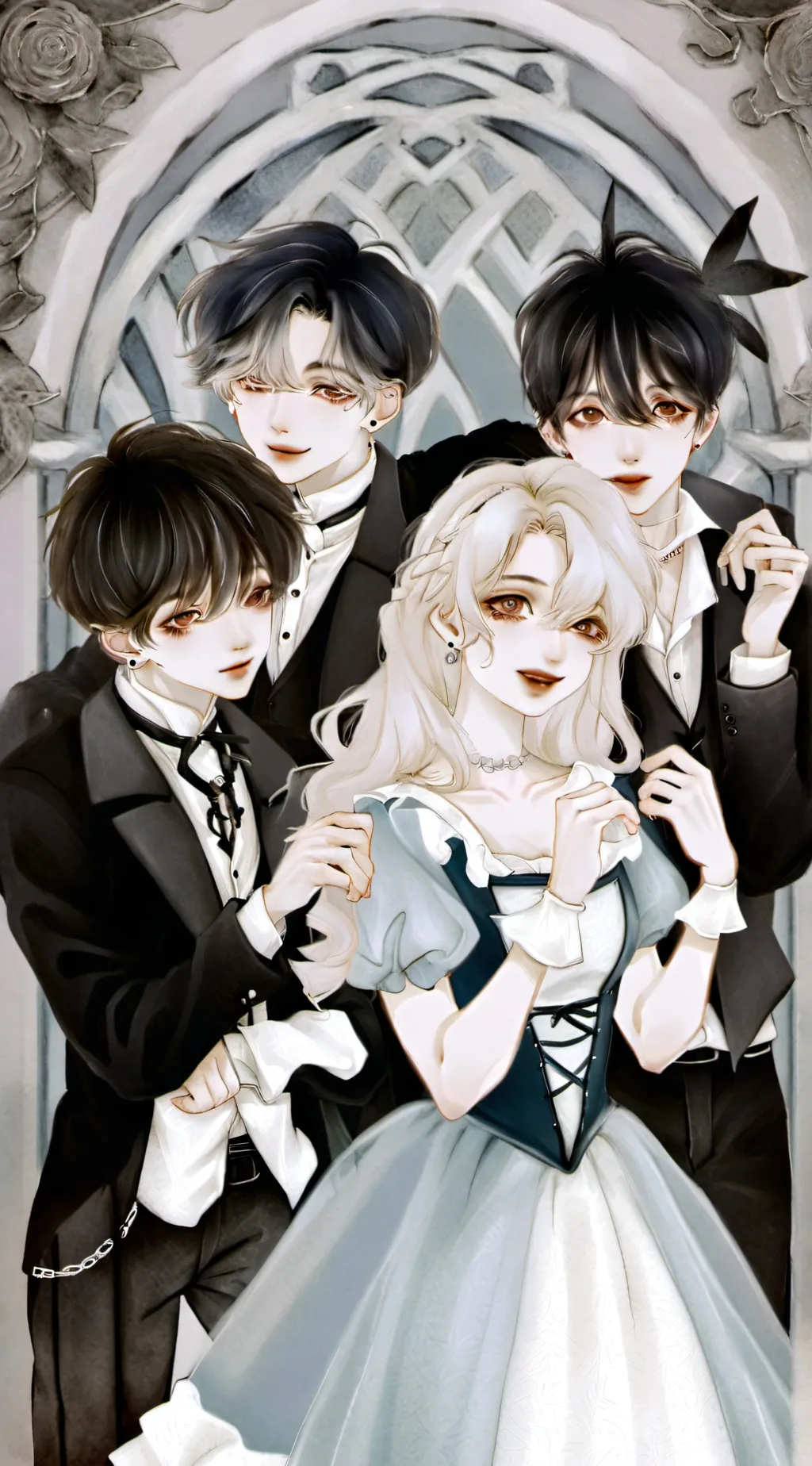 ai character: skz fiting background