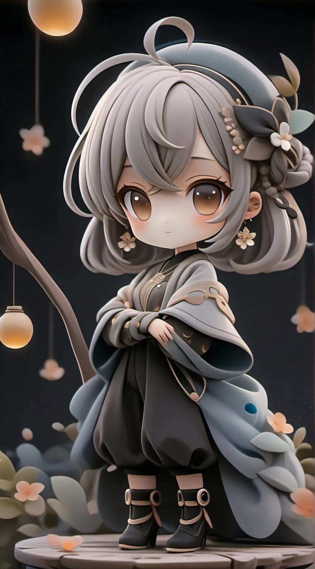 ai character: Miss circle background