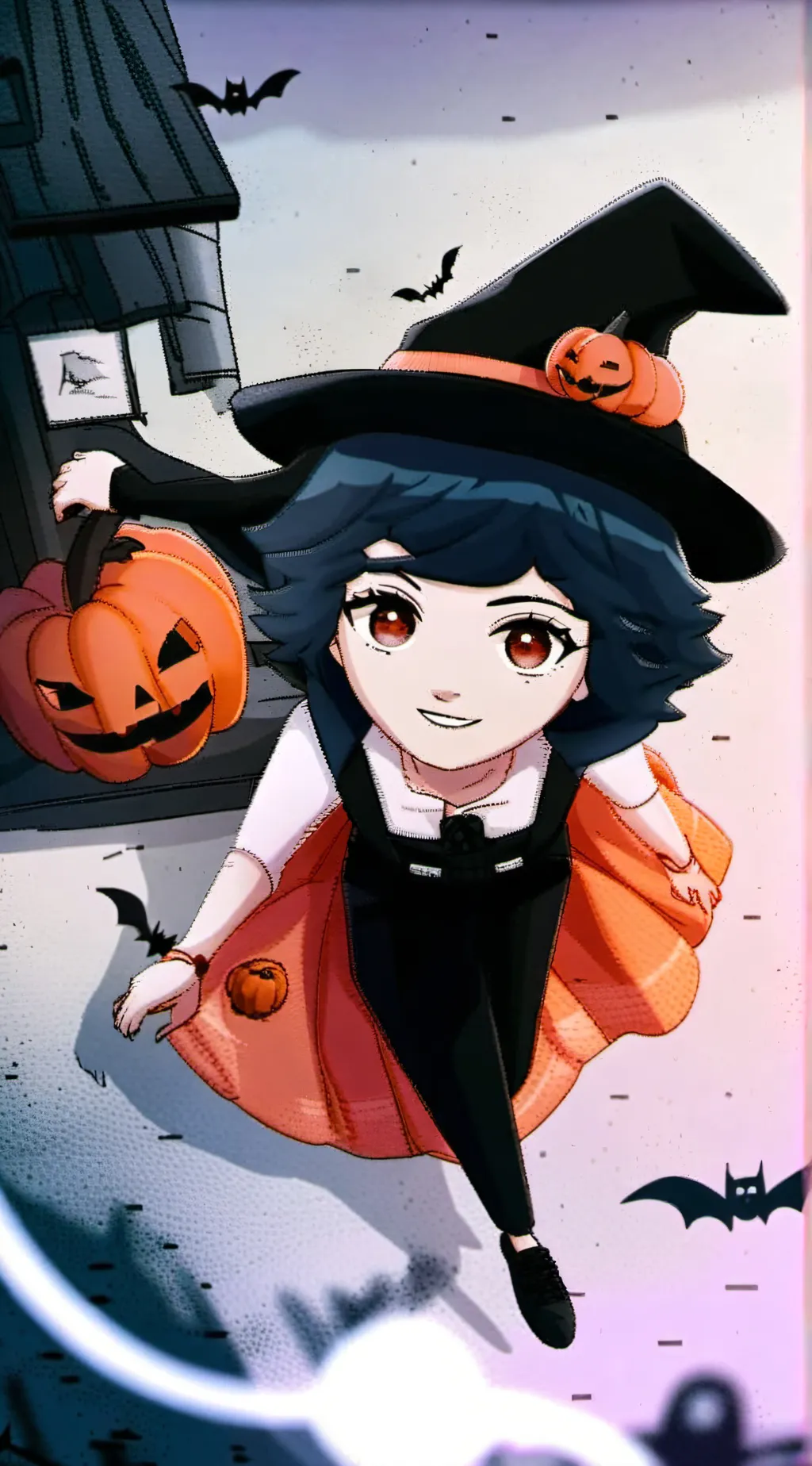 ai character: Halloween  party background