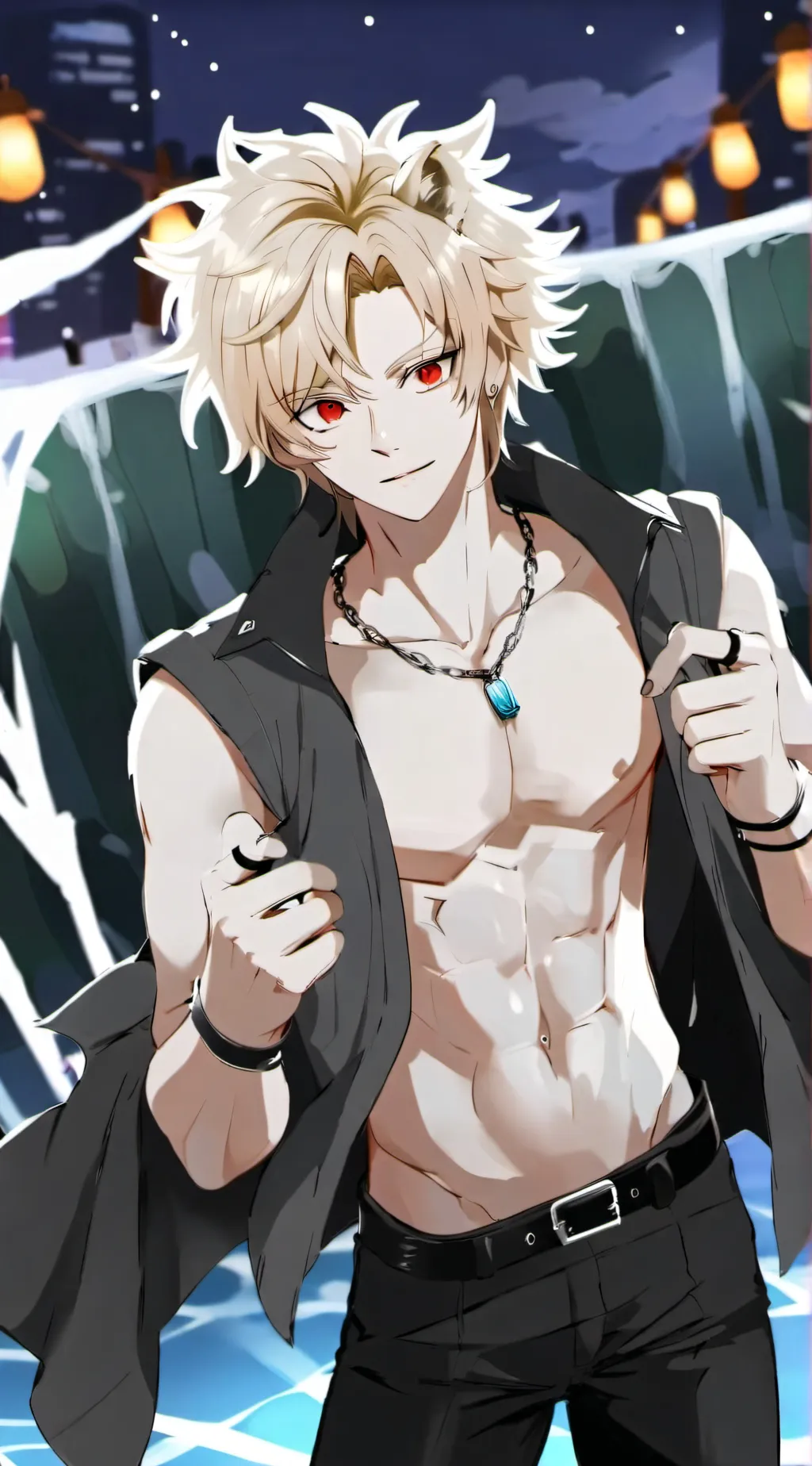 ai character: wolf bakugo  background