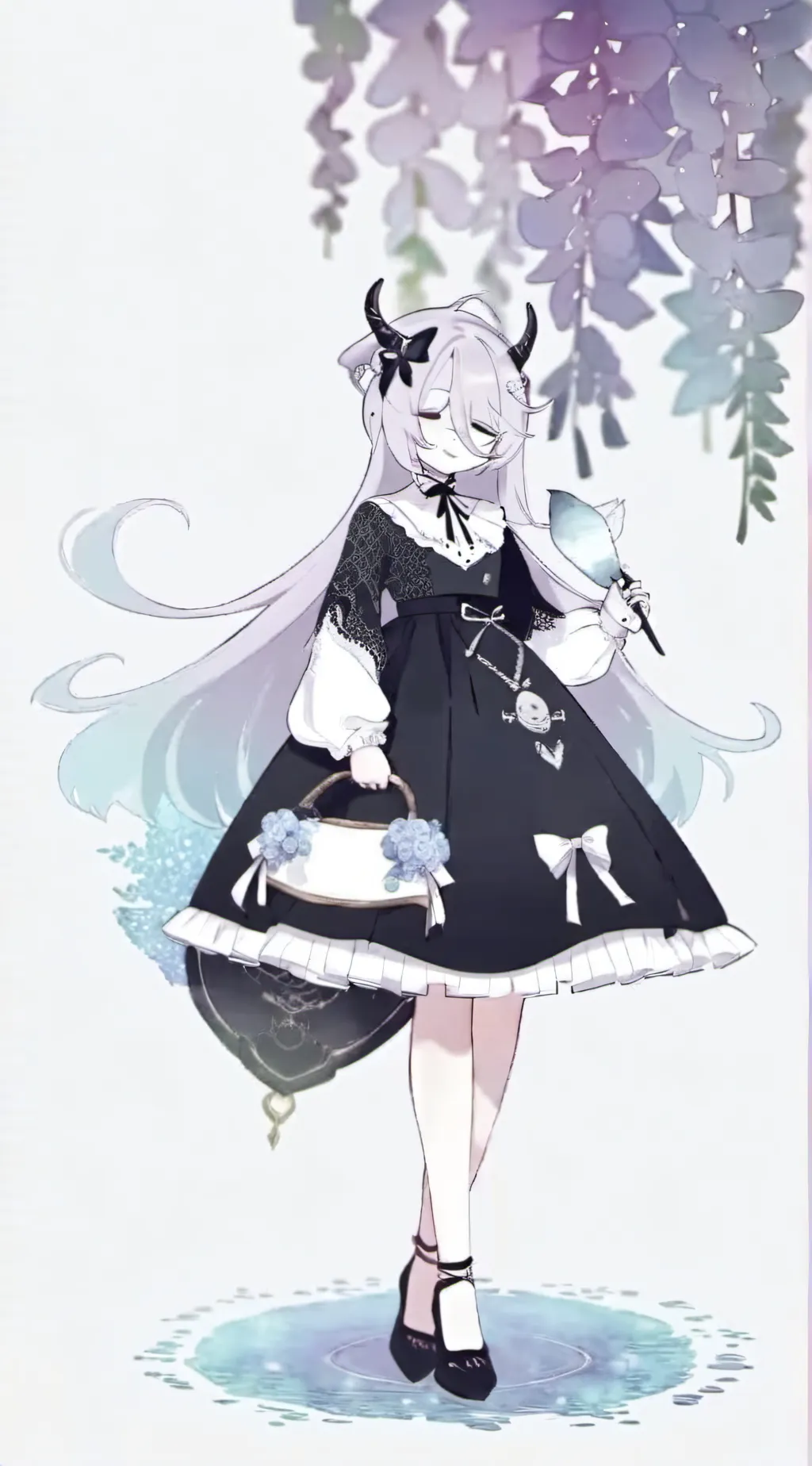 ai character: ms hurokoXyour oc background