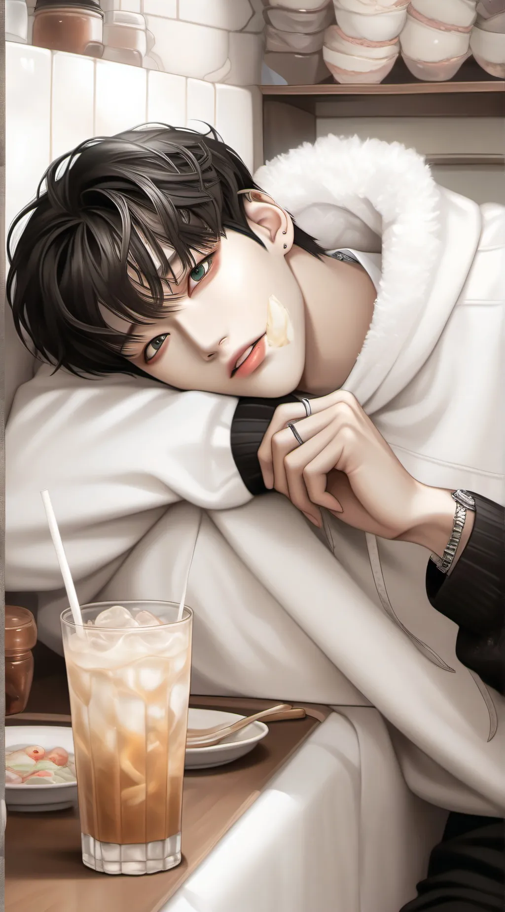 ai character: Changbin from skz background