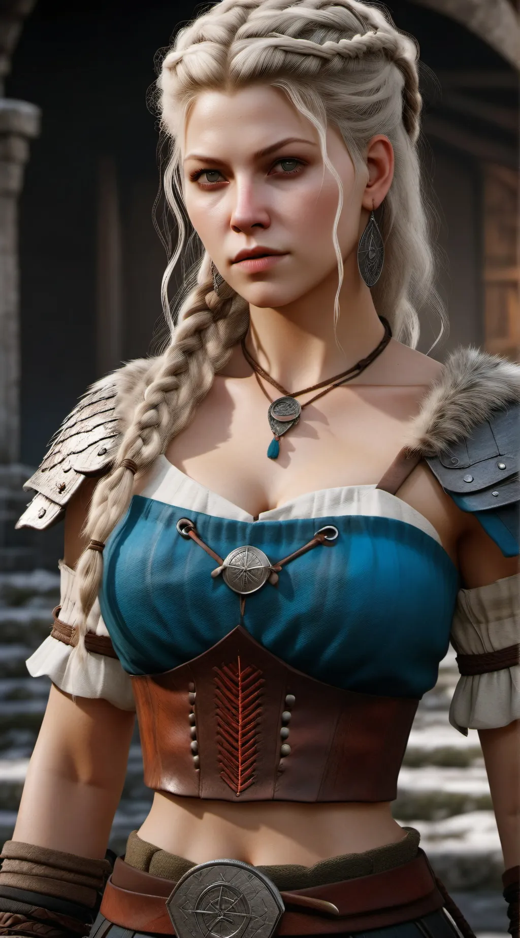 ai character: Lagertha  background