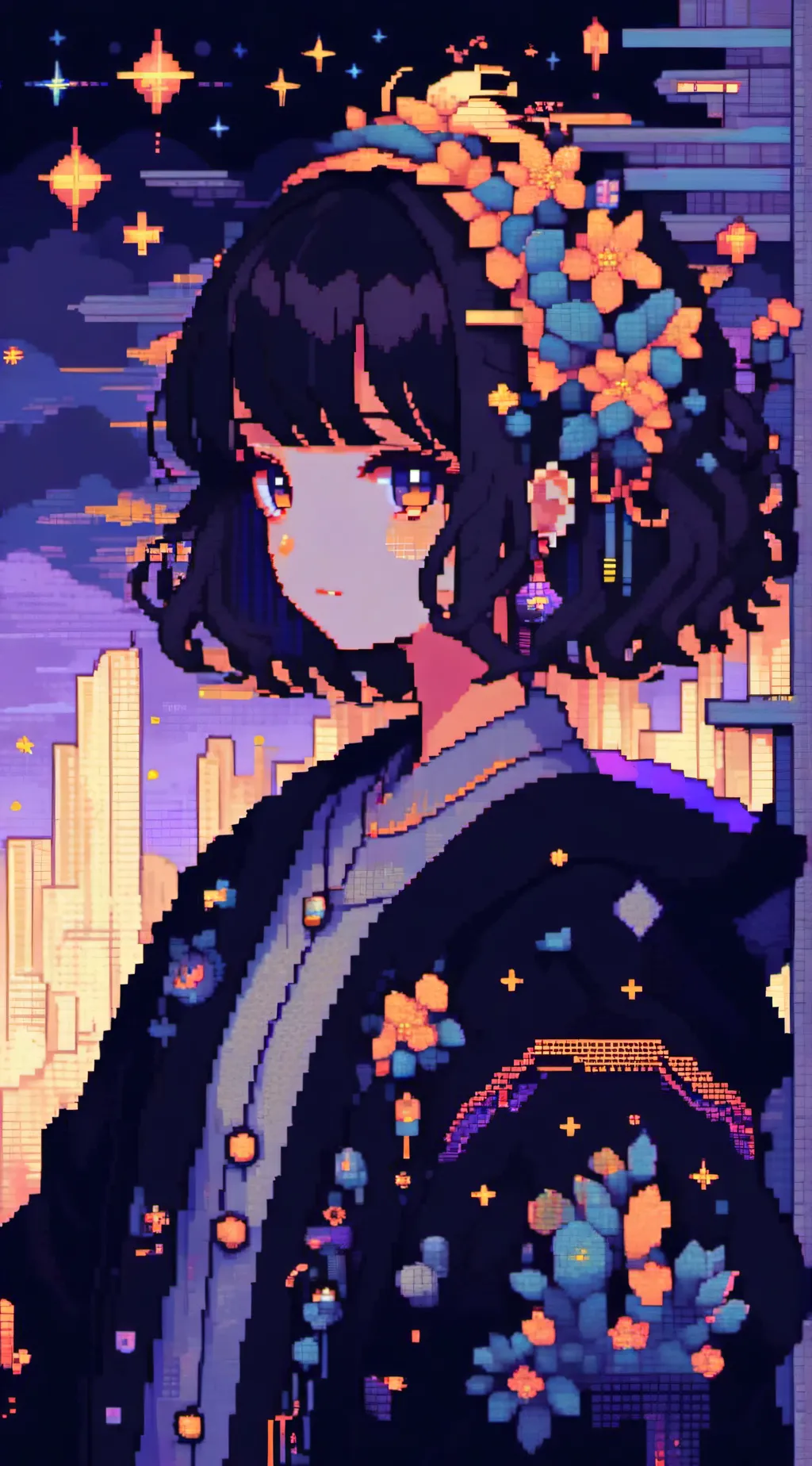 ai character: girl xdxdxxd background