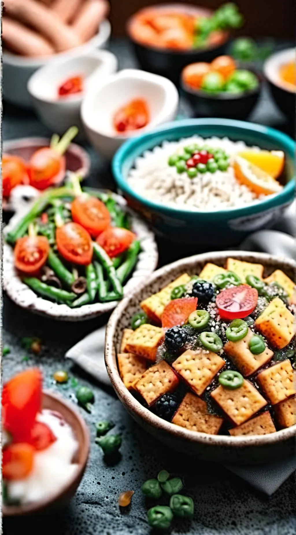 ai character: Food good background