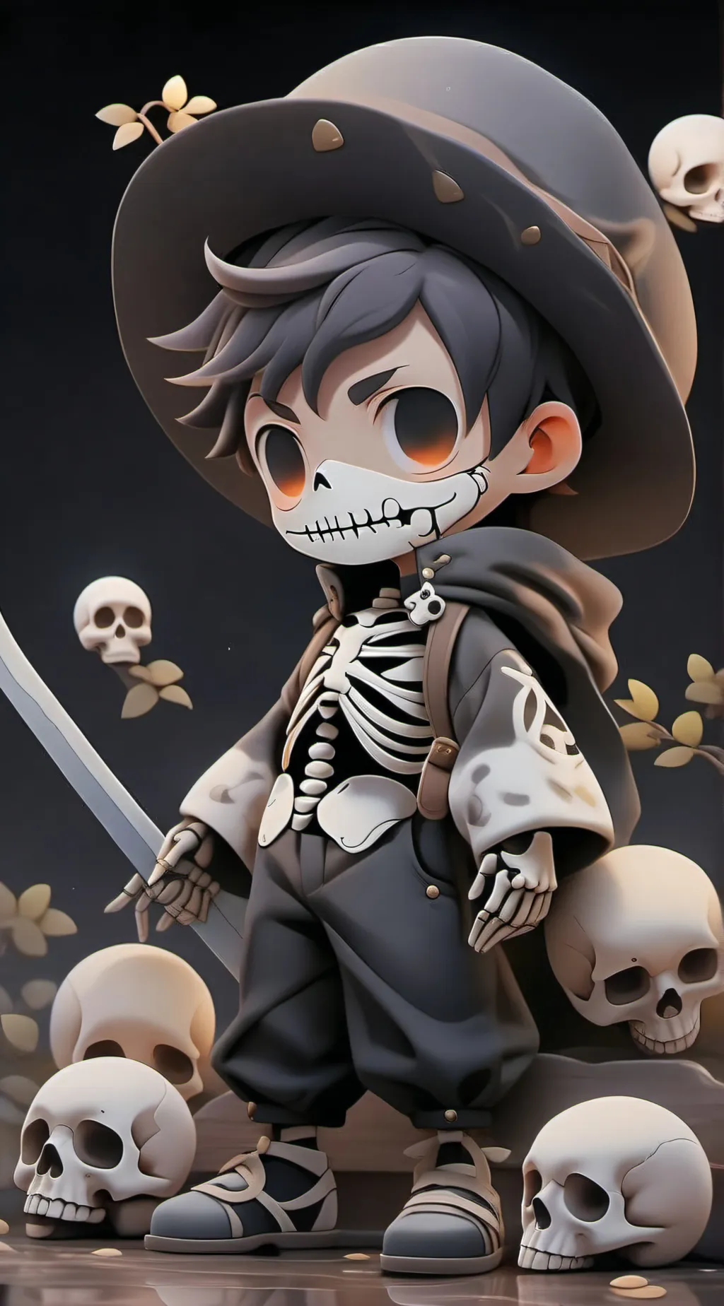 ai character: Giant skid. background