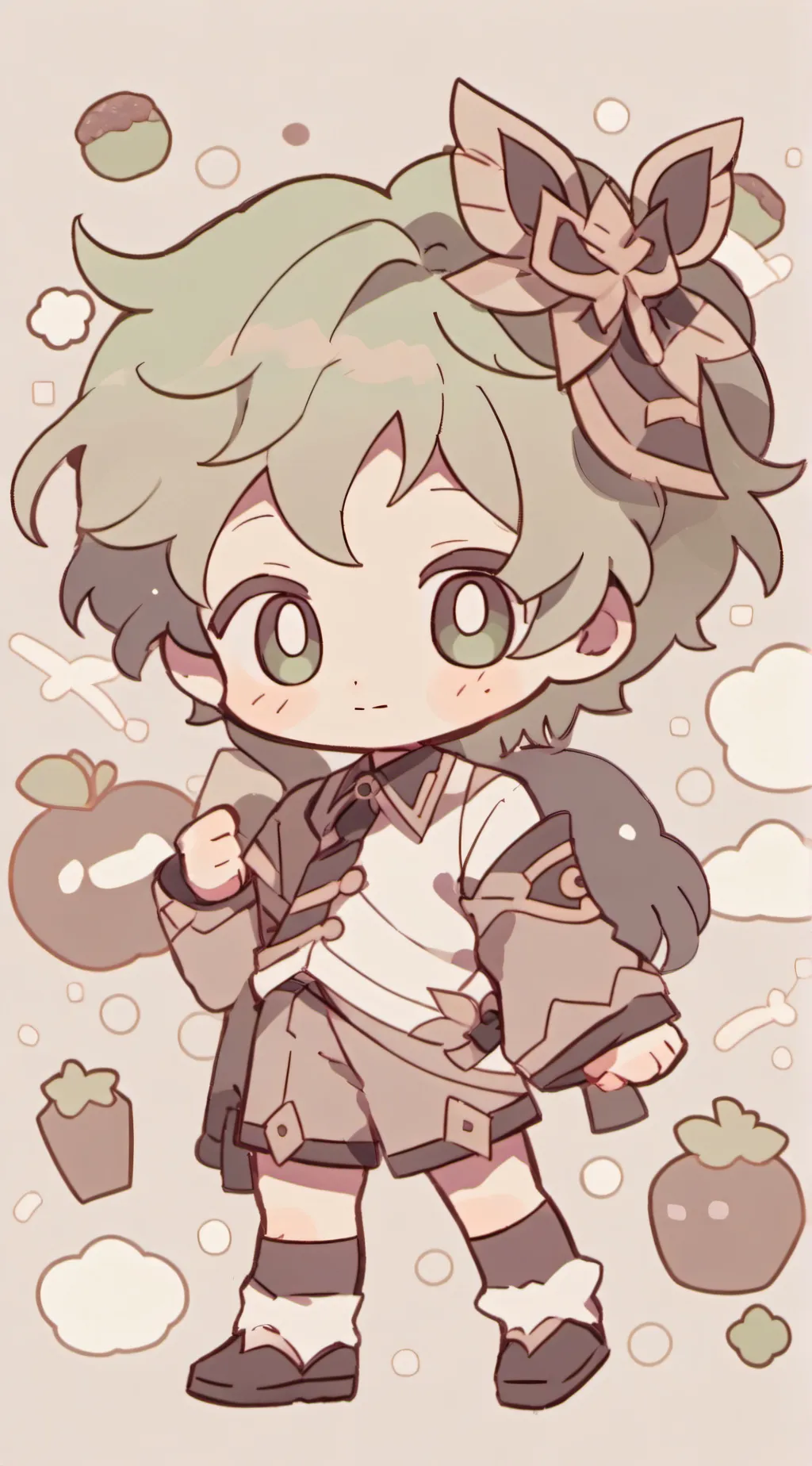 ai character: MHA+baby deku background