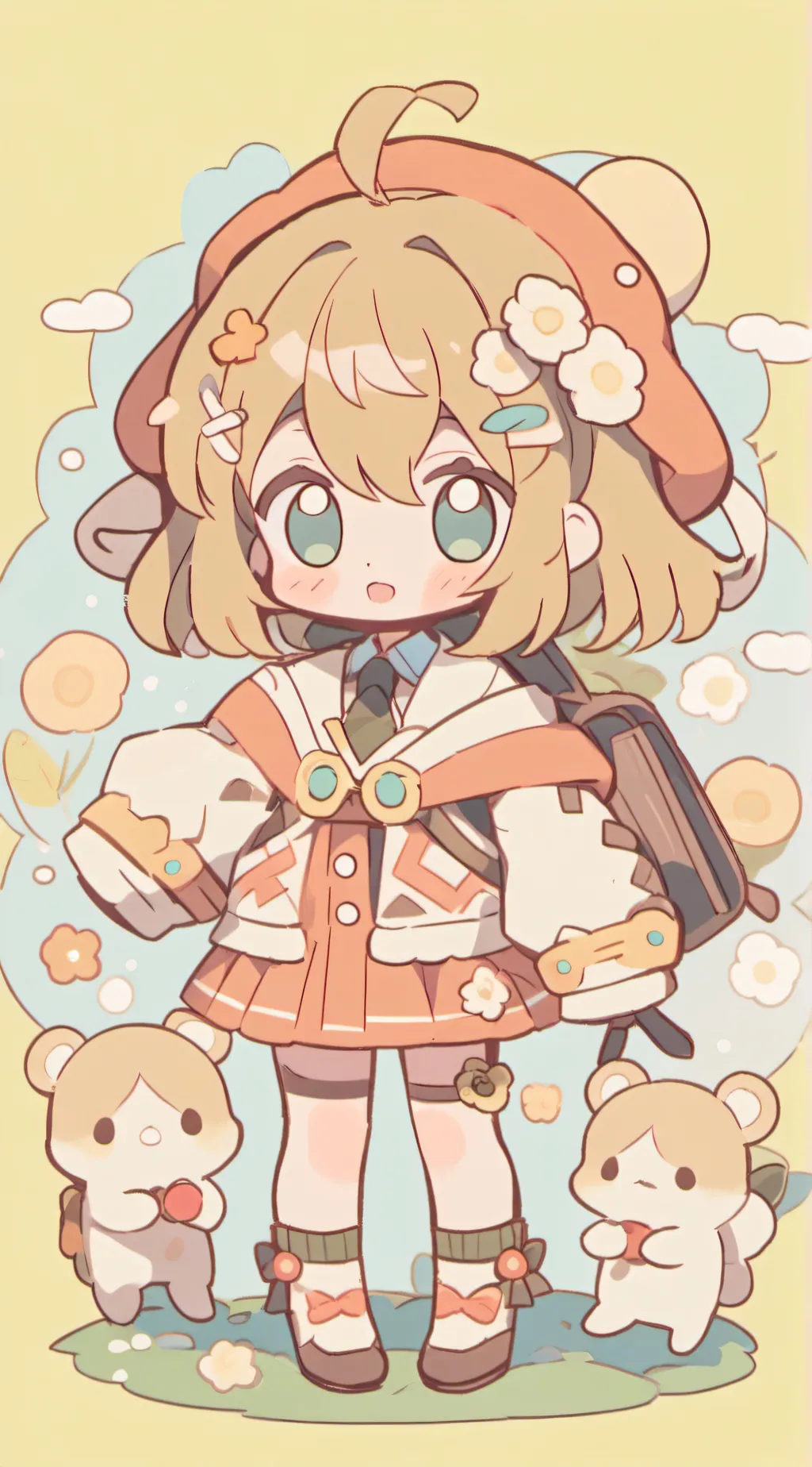 ai character: peachie background