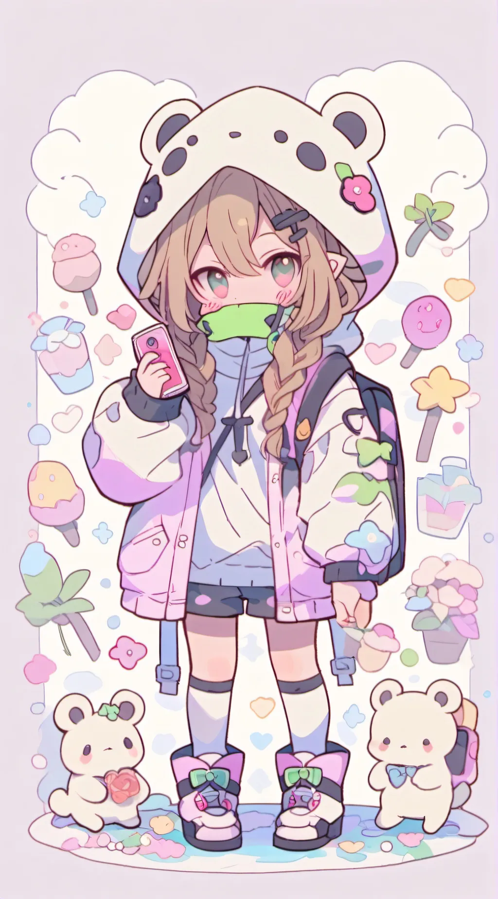 ai character: cutie  background